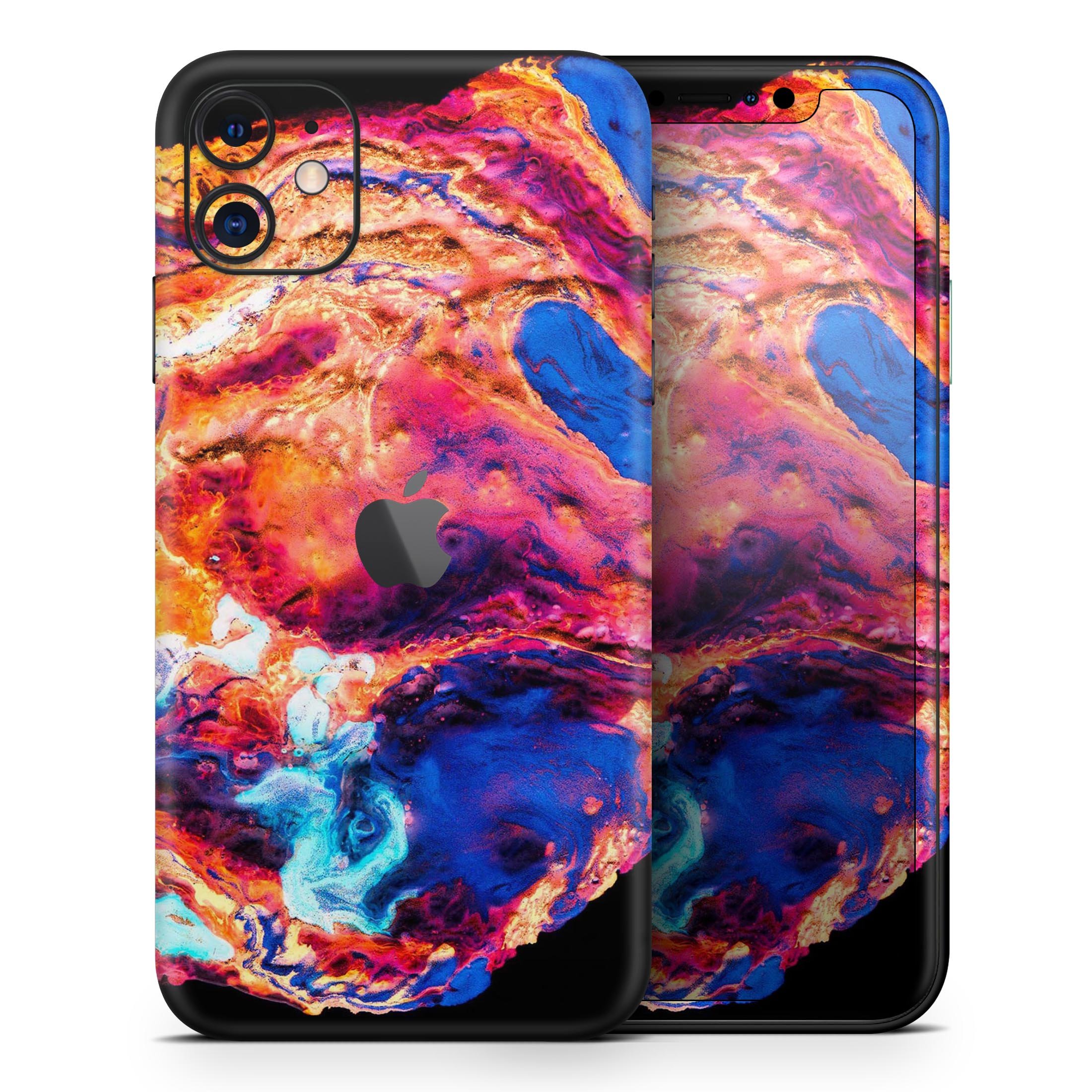 Liquid Abstract Paint V72 skin for Apple iPhone, showcasing vibrant colors and sleek design.