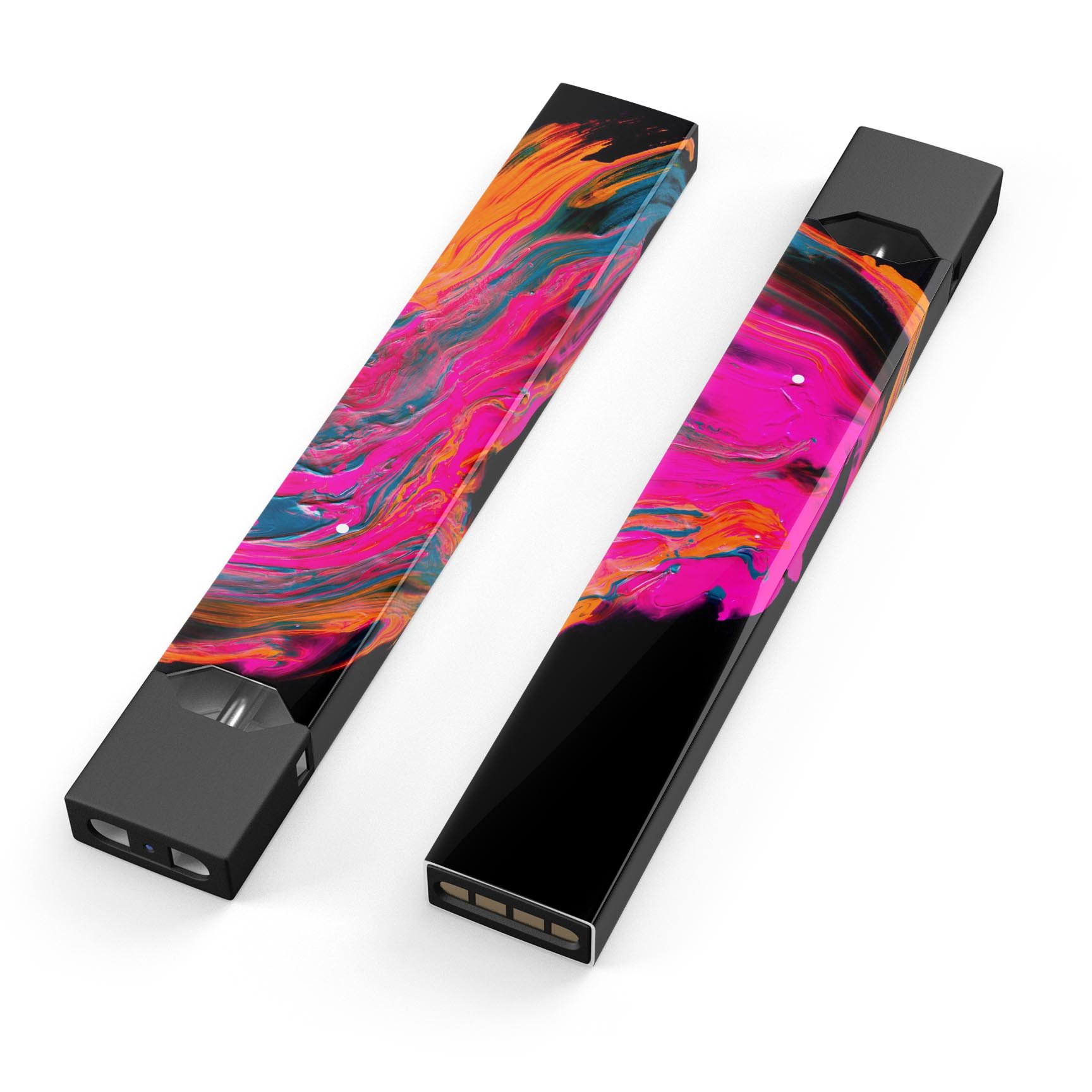 Liquid Abstract Paint V73 skin-wrap sticker designed for JUUL vaping device, featuring vibrant abstract design and protective layers.