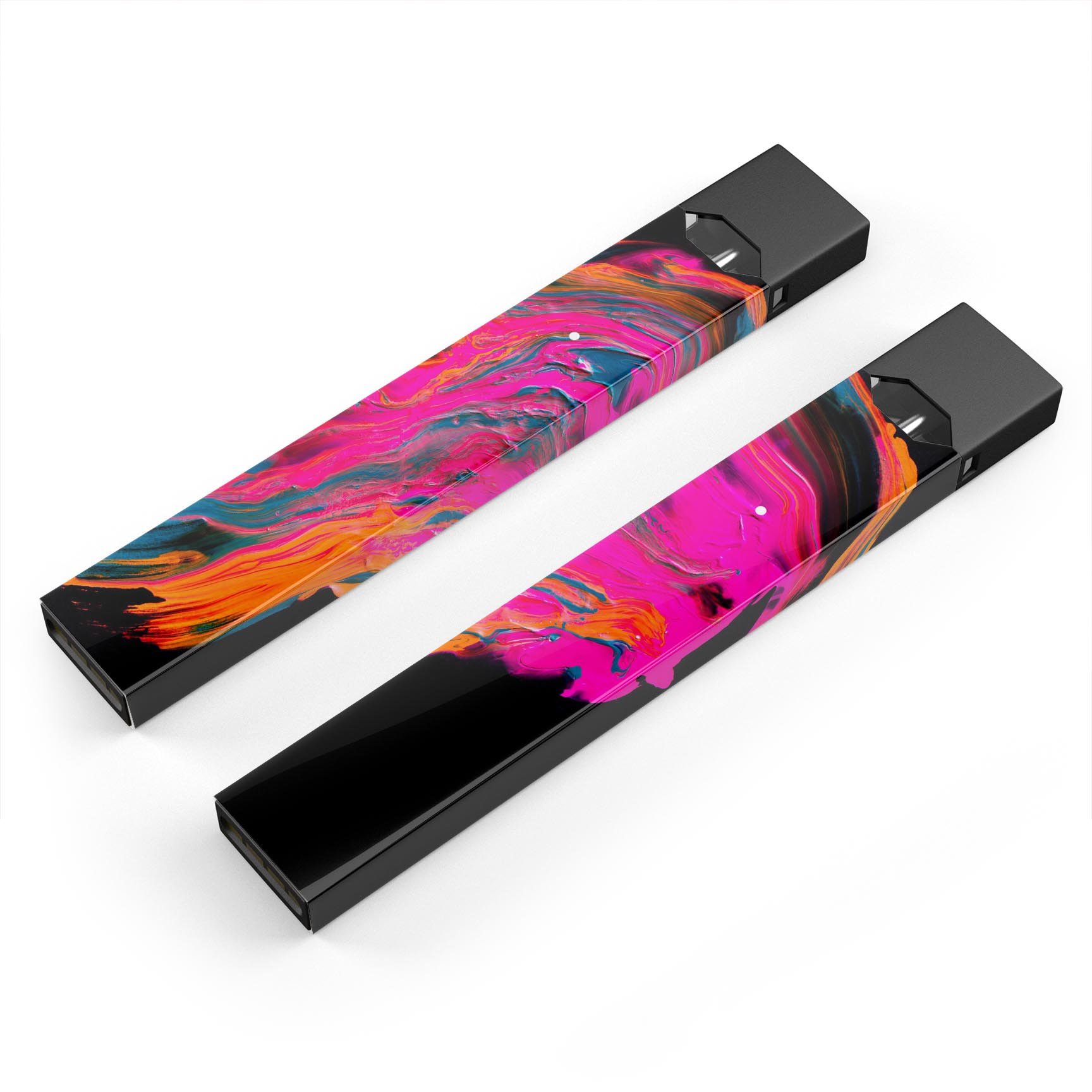 Liquid Abstract Paint V73 skin-wrap sticker designed for JUUL vaping device, featuring vibrant abstract design and protective layers.