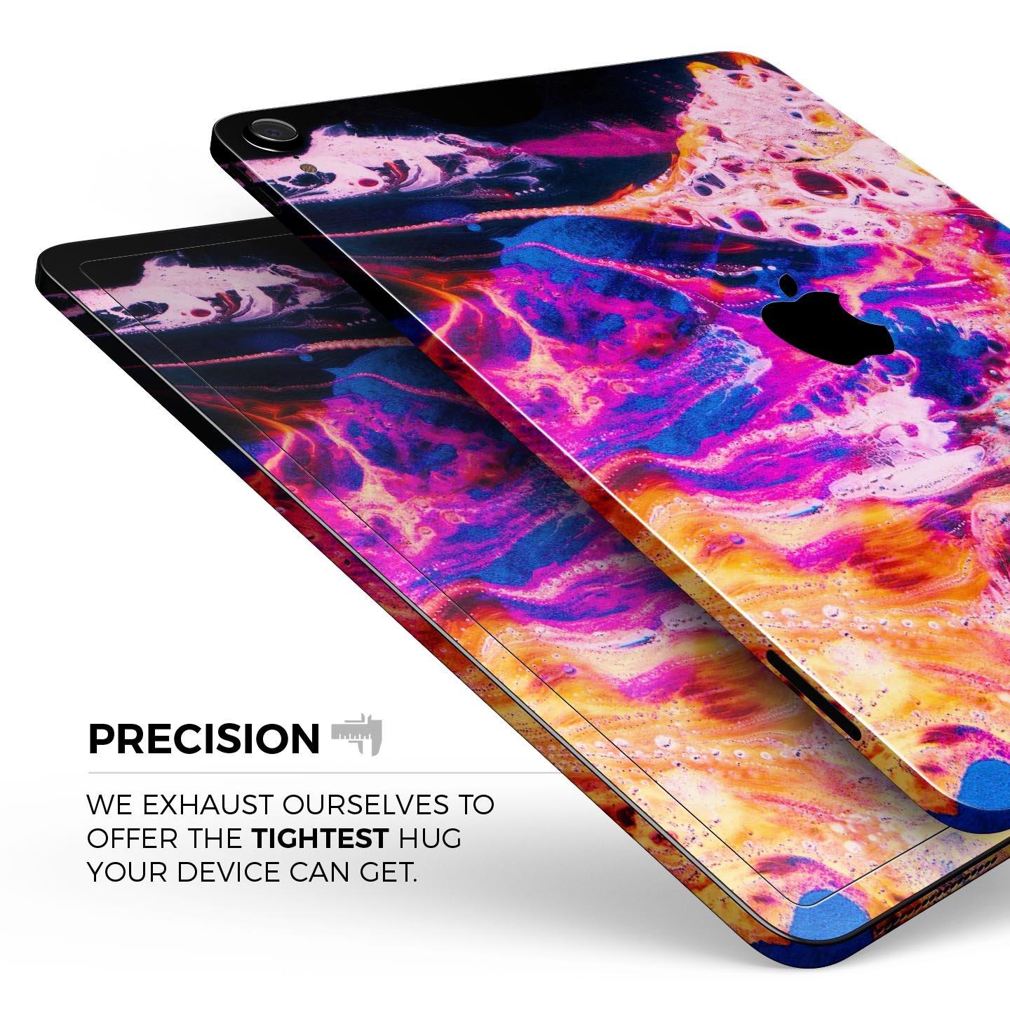 Liquid Abstract Paint V74 skin decal for Apple iPad, showcasing vibrant abstract design and premium 3M material.