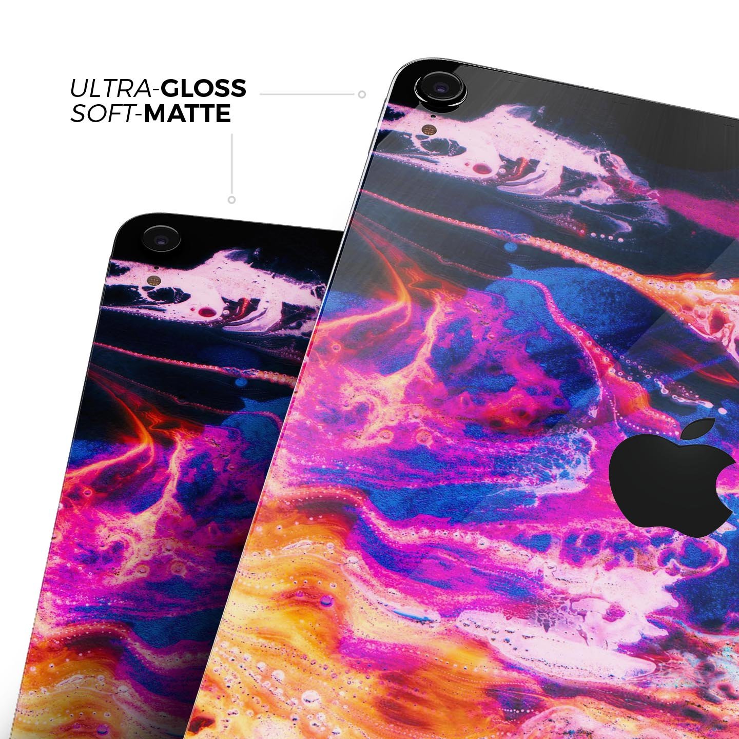 Liquid Abstract Paint V74 skin decal for Apple iPad, showcasing vibrant abstract design and premium 3M material.