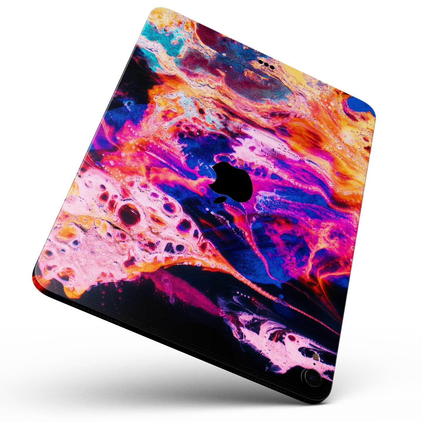 Liquid Abstract Paint V74 skin decal for Apple iPad, showcasing vibrant abstract design and premium 3M material.