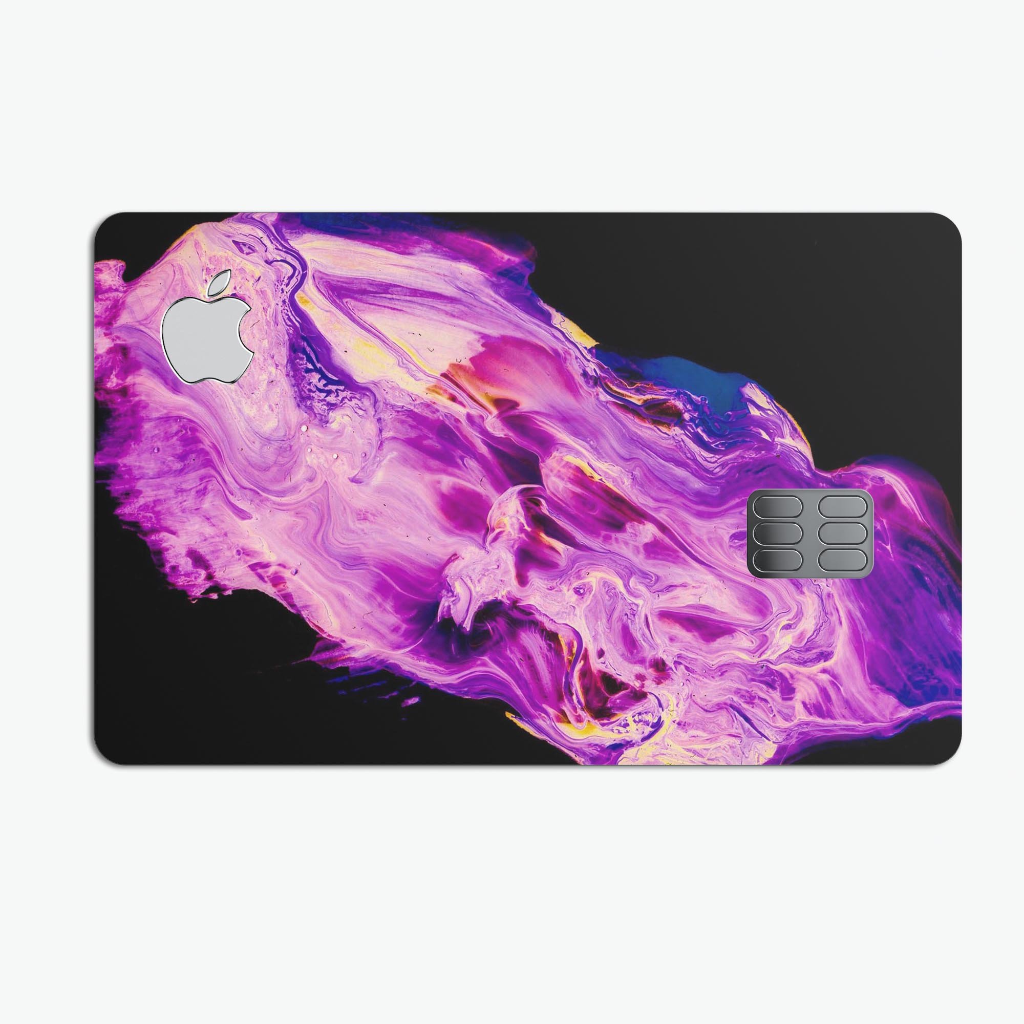 Liquid Abstract Paint V76 skin for Apple Card, showcasing premium vinyl design with glossy finish.