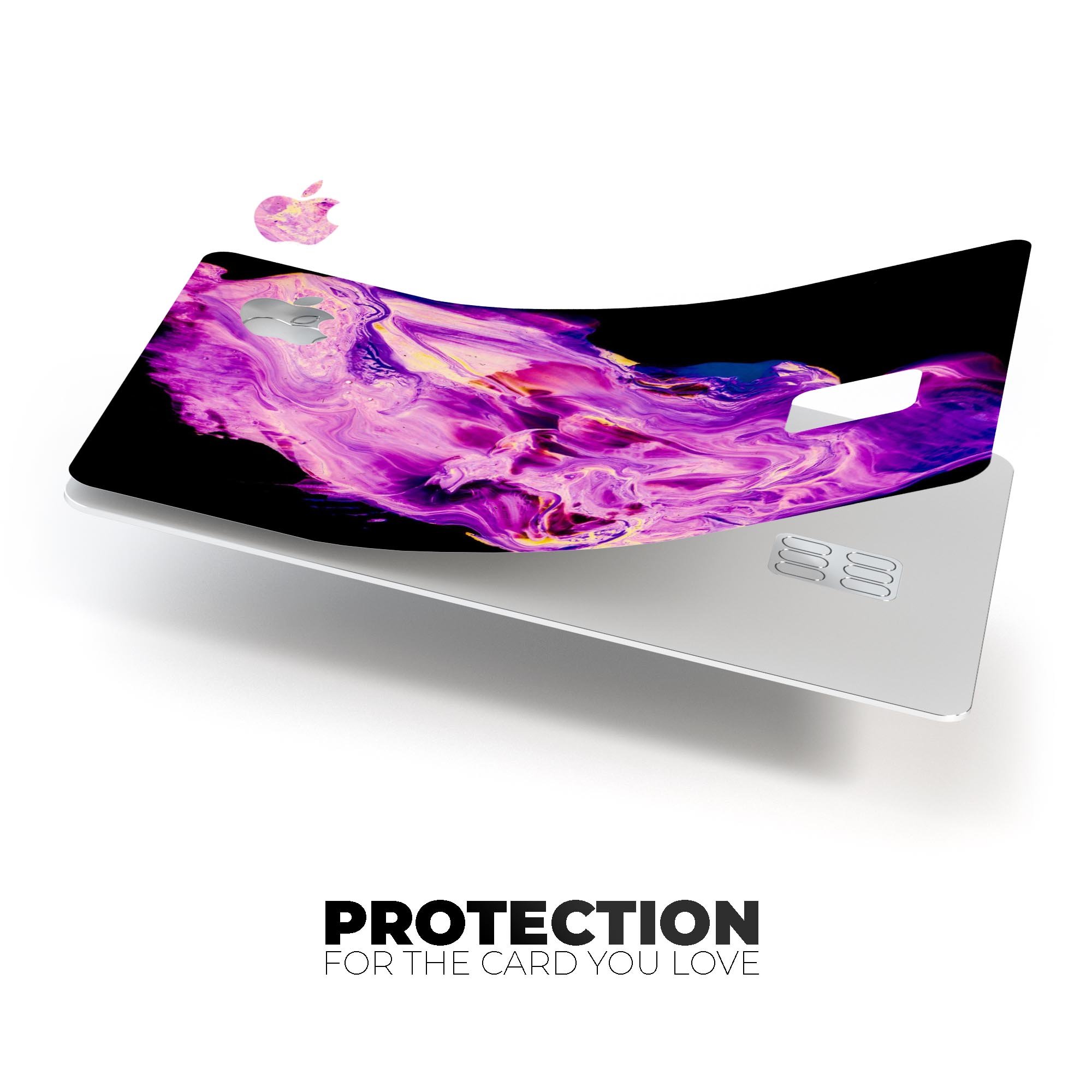 Liquid Abstract Paint V76 skin for Apple Card, showcasing premium vinyl design with glossy finish.