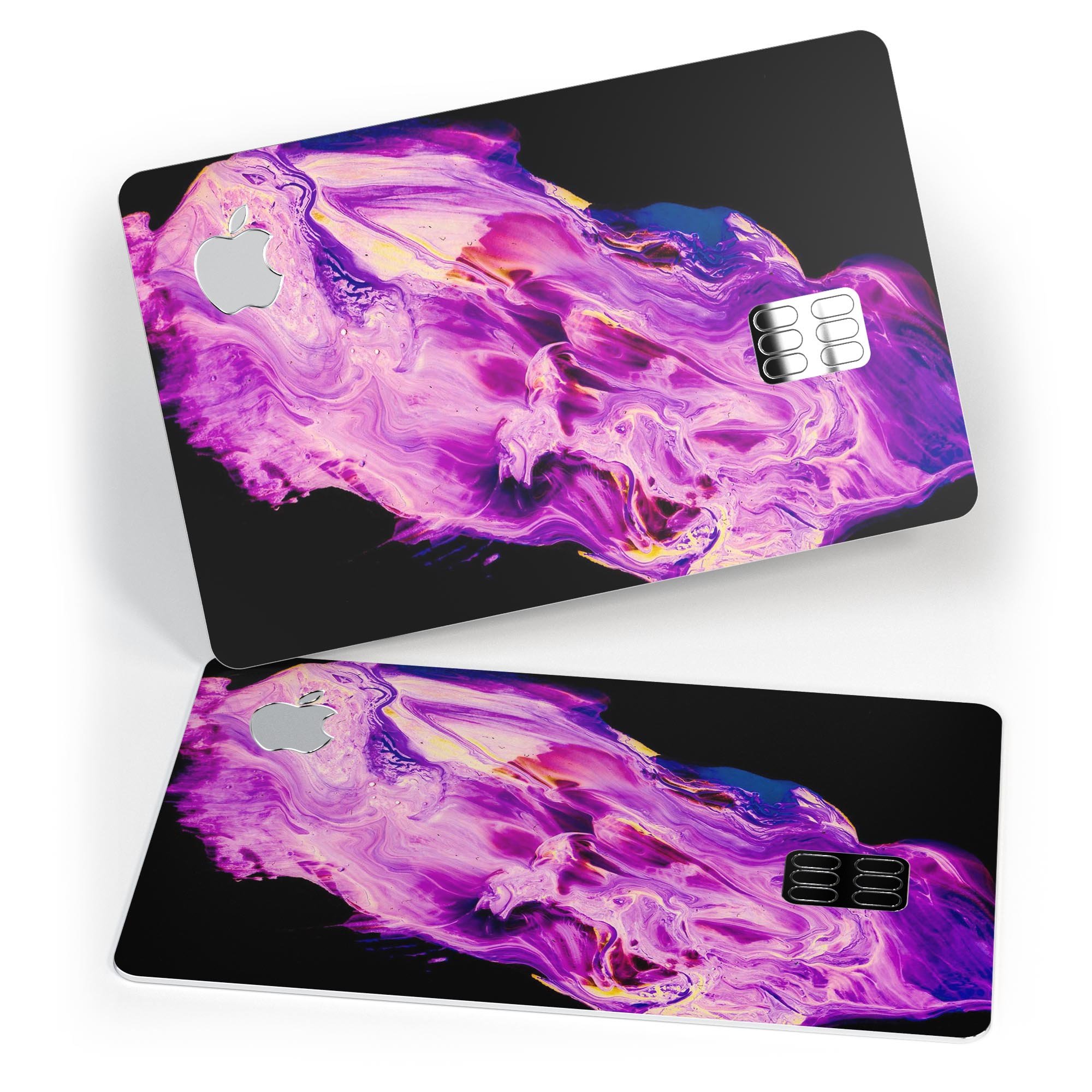 Liquid Abstract Paint V76 skin for Apple Card, showcasing premium vinyl design with glossy finish.