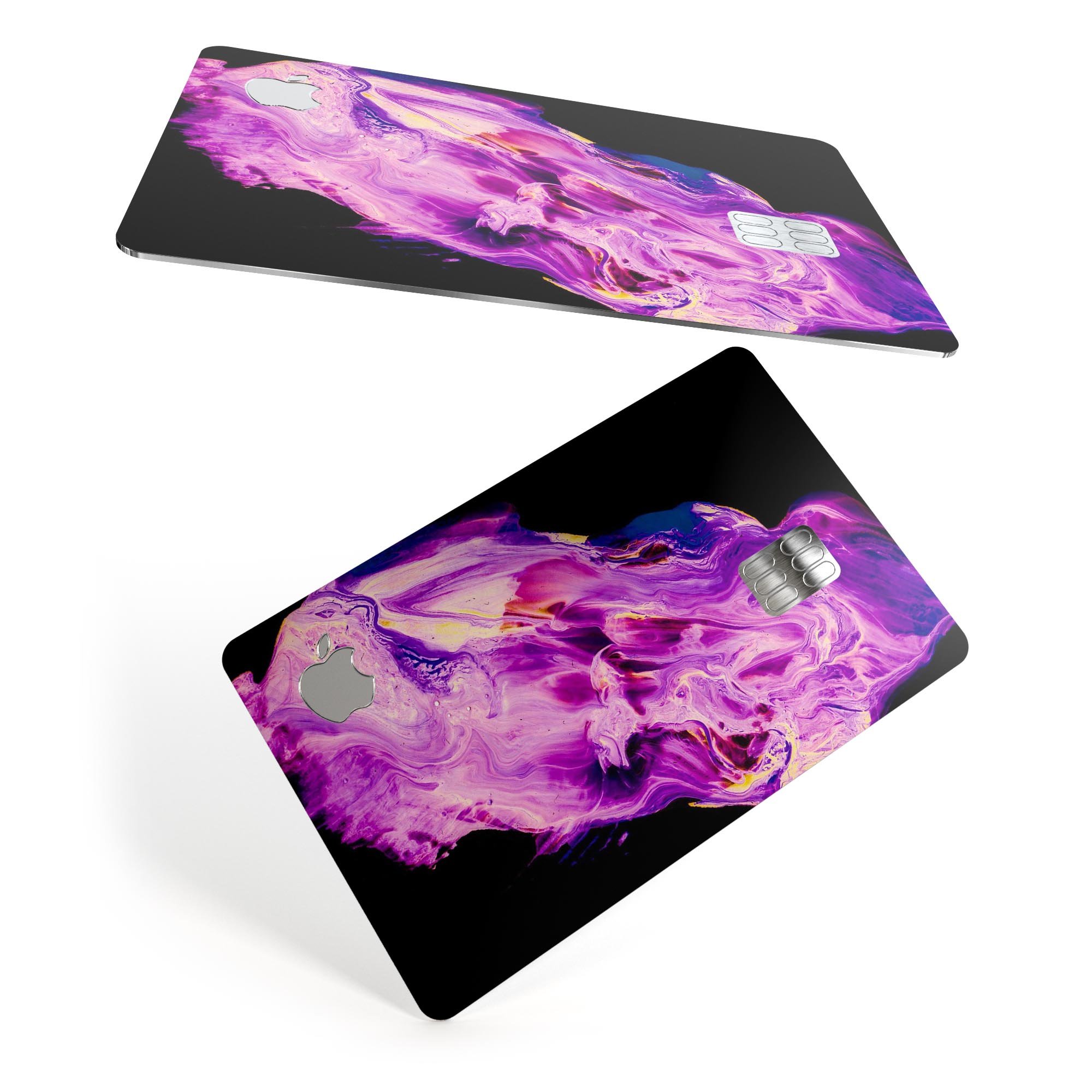 Liquid Abstract Paint V76 skin for Apple Card, showcasing premium vinyl design with glossy finish.