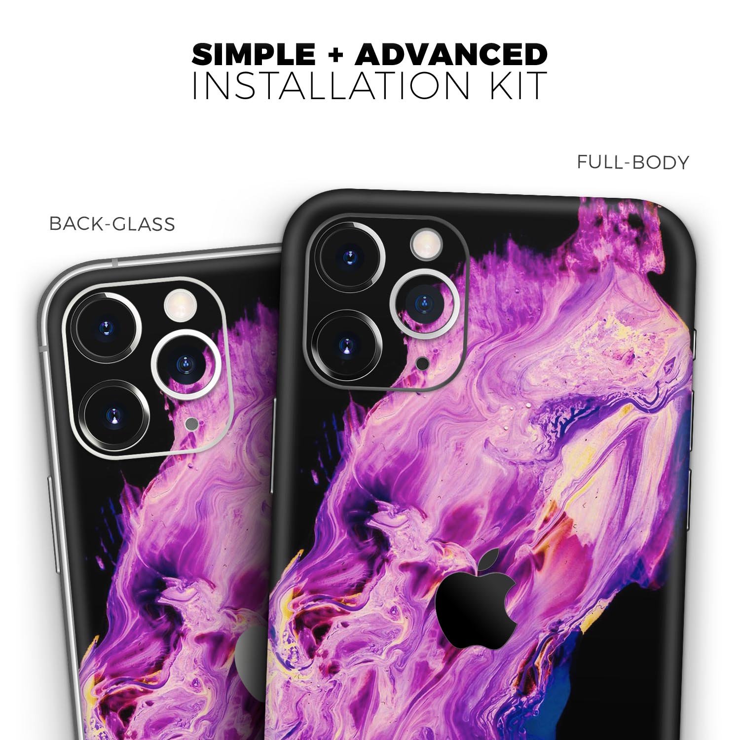 Liquid Abstract Paint V76 skin for Apple iPhone, showcasing vibrant colors and a sleek design.