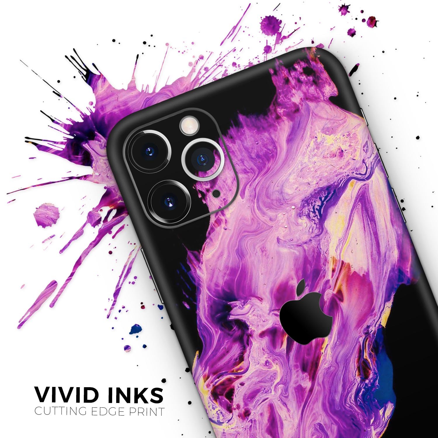 Liquid Abstract Paint V76 skin for Apple iPhone, showcasing vibrant colors and a sleek design.