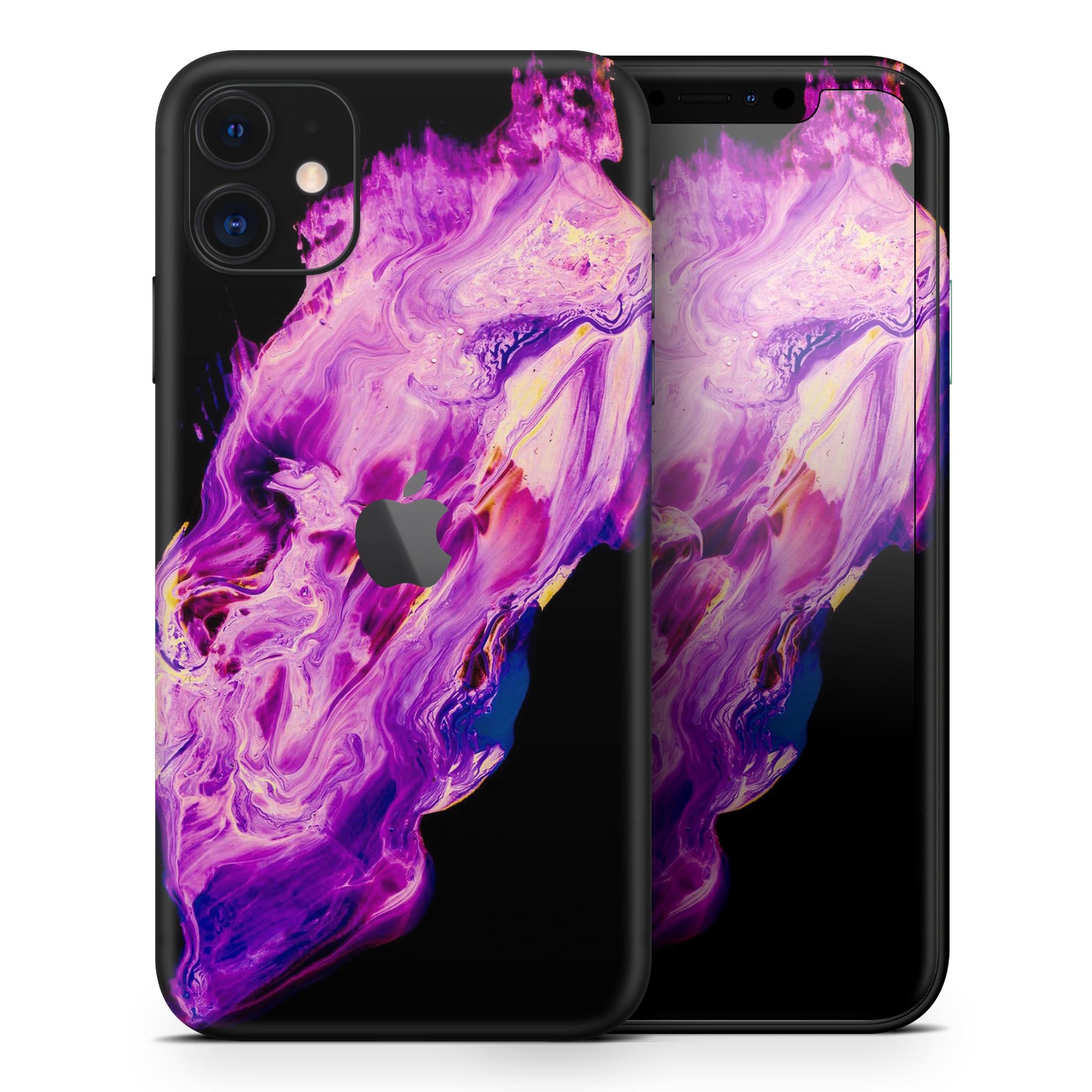 Liquid Abstract Paint V76 skin for Apple iPhone, showcasing vibrant colors and a sleek design.