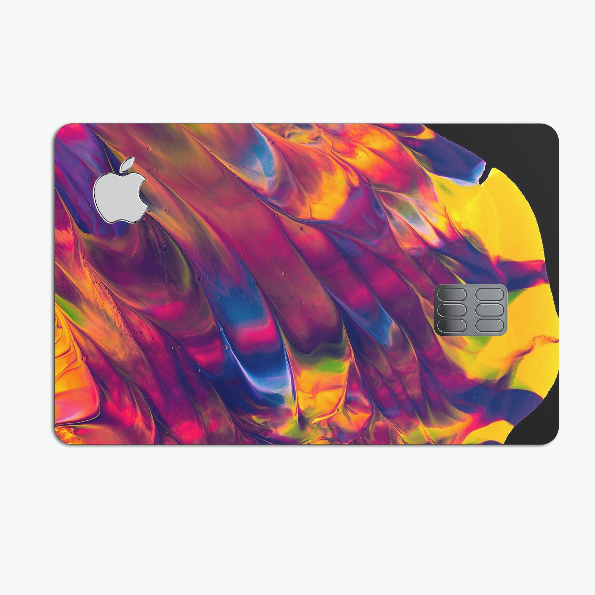 Liquid Abstract Paint V78 skin for Apple Card, showcasing premium vinyl design with bubble-free installation.