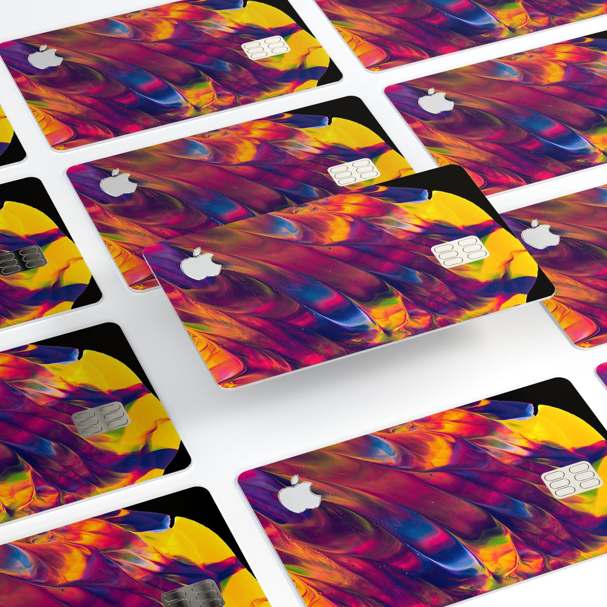 Liquid Abstract Paint V78 skin for Apple Card, showcasing premium vinyl design with bubble-free installation.