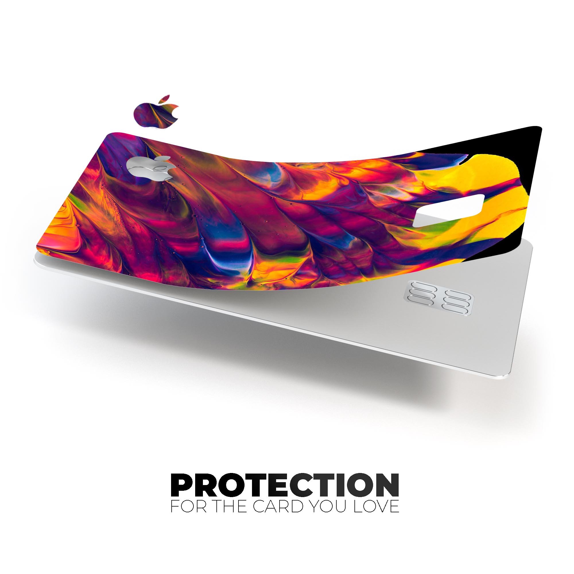 Liquid Abstract Paint V78 skin for Apple Card, showcasing premium vinyl design with bubble-free installation.