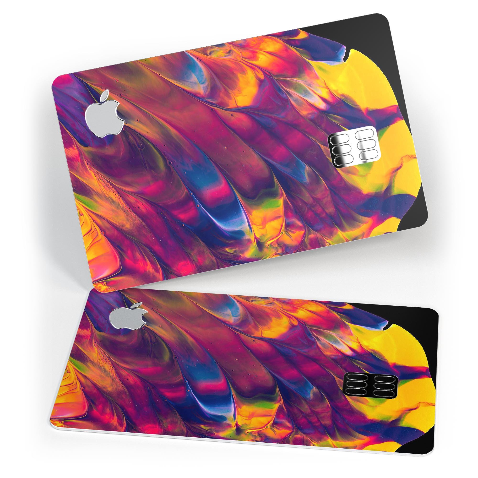 Liquid Abstract Paint V78 skin for Apple Card, showcasing premium vinyl design with bubble-free installation.