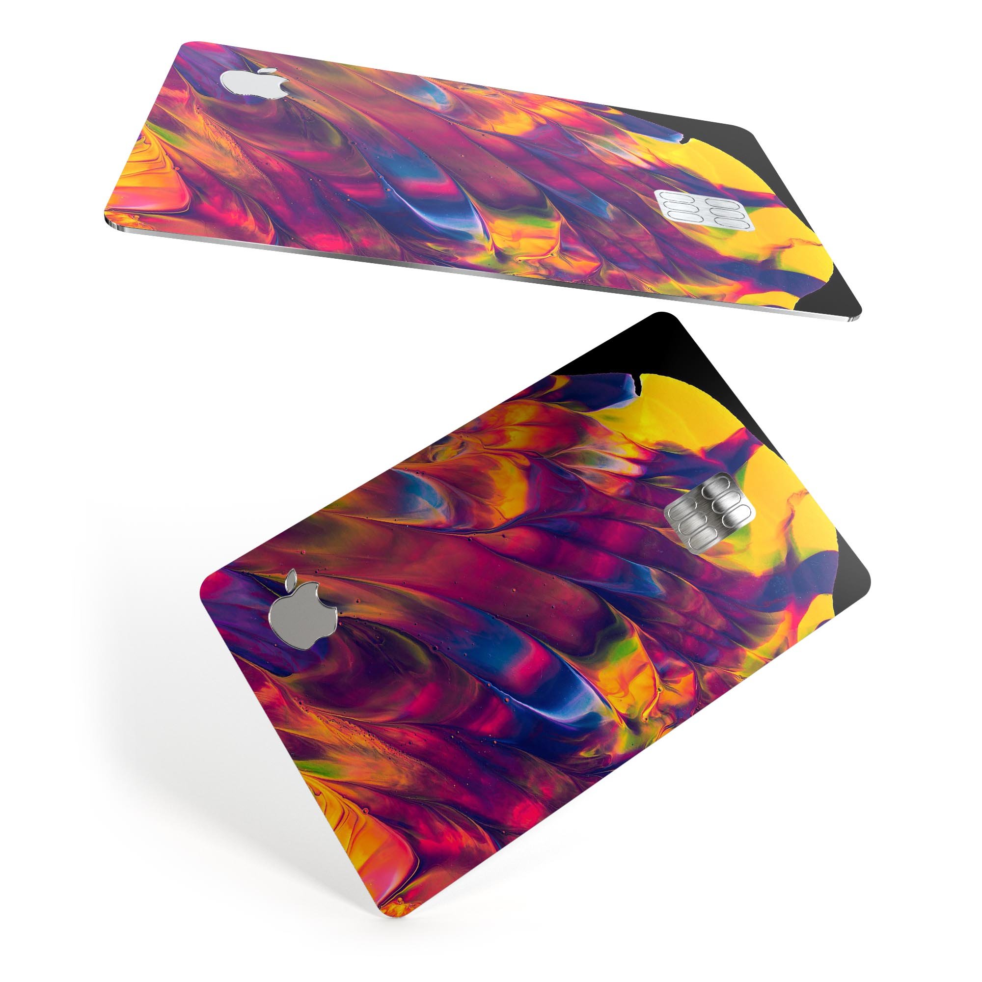 Liquid Abstract Paint V78 skin for Apple Card, showcasing premium vinyl design with bubble-free installation.