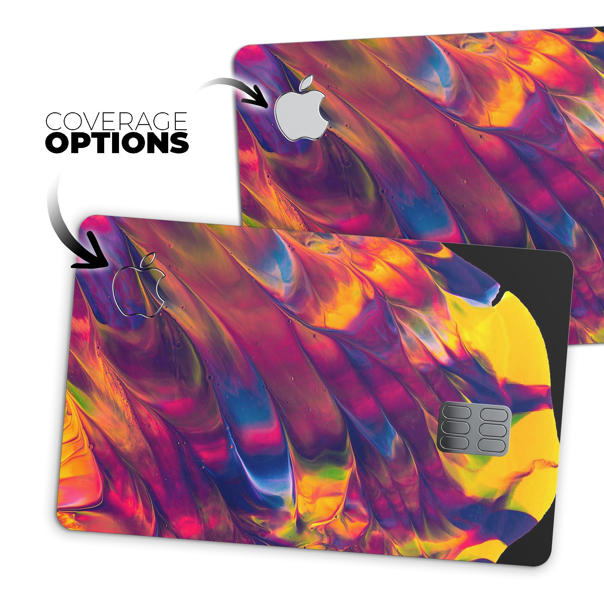 Liquid Abstract Paint V78 skin for Apple Card, showcasing premium vinyl design with bubble-free installation.