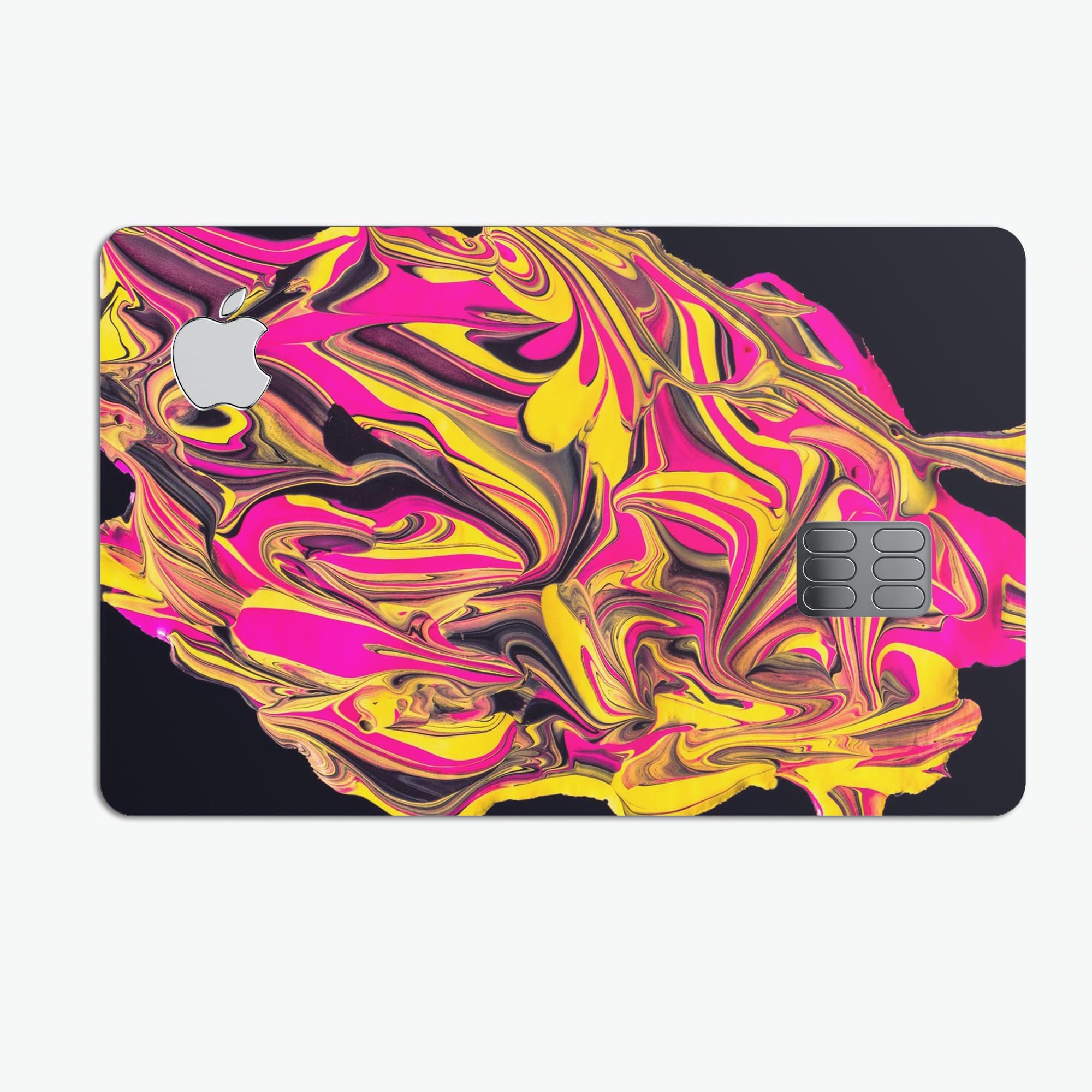 Liquid Abstract Paint V79 skin for Apple Card, showcasing premium vinyl material and stylish design.