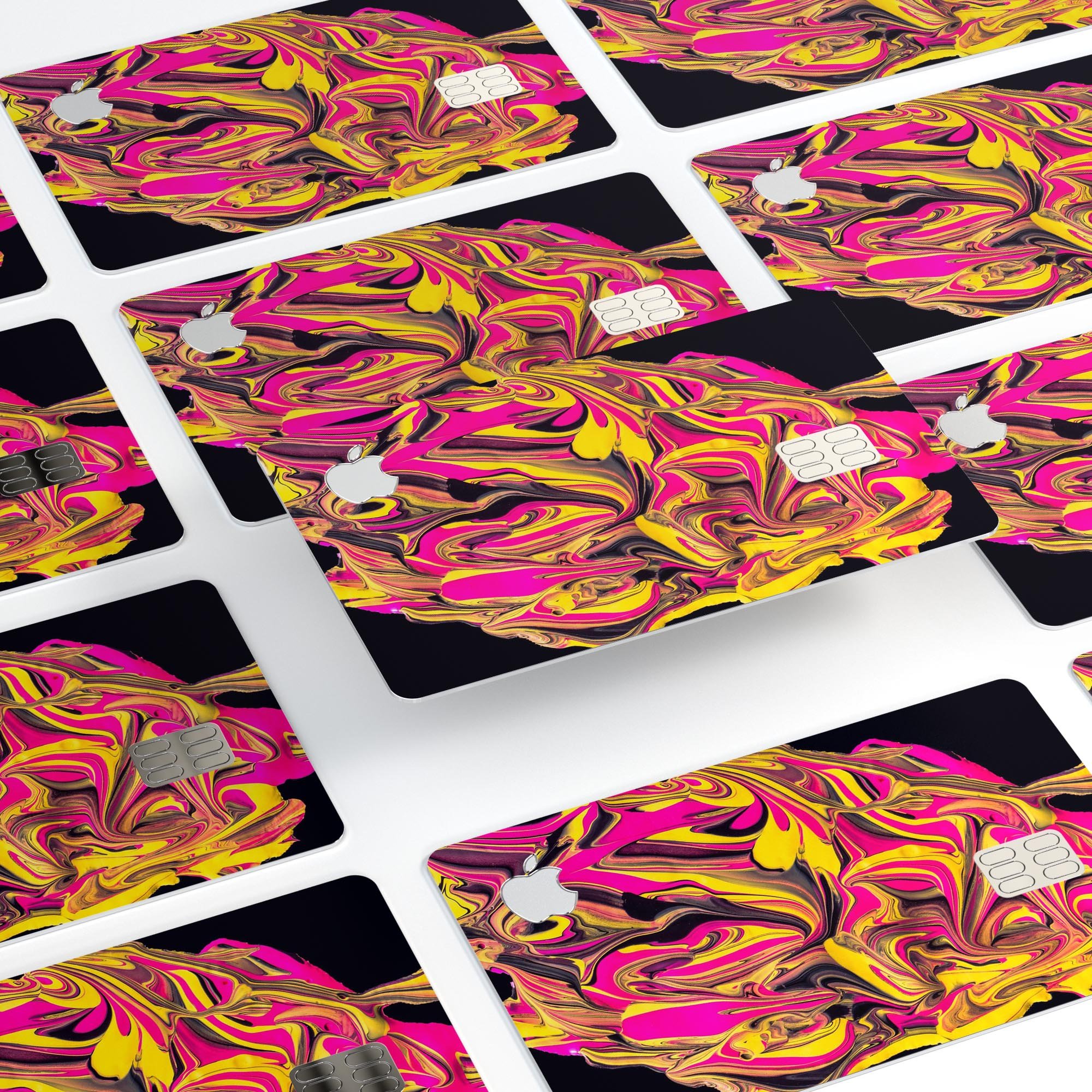 Liquid Abstract Paint V79 skin for Apple Card, showcasing premium vinyl material and stylish design.