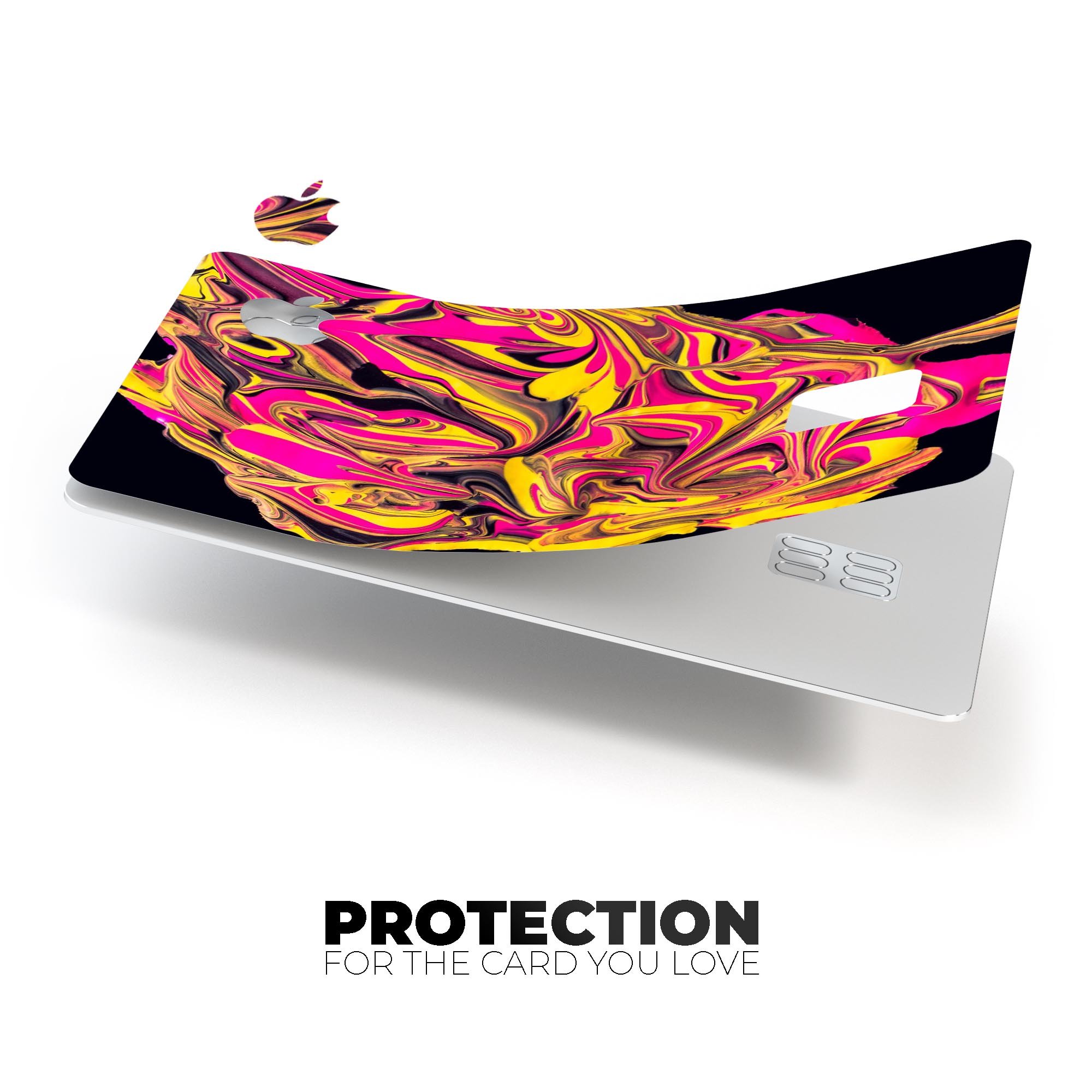 Liquid Abstract Paint V79 skin for Apple Card, showcasing premium vinyl material and stylish design.