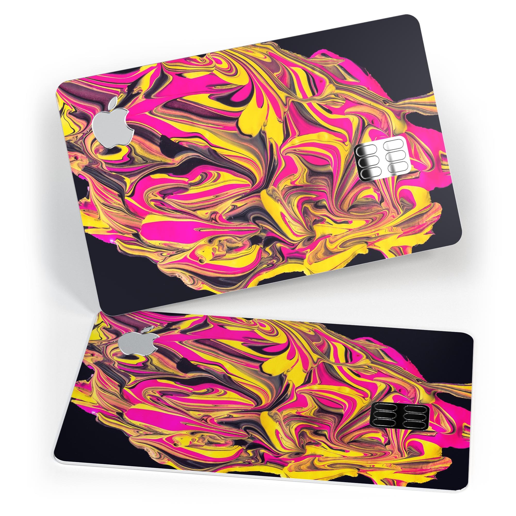 Liquid Abstract Paint V79 skin for Apple Card, showcasing premium vinyl material and stylish design.