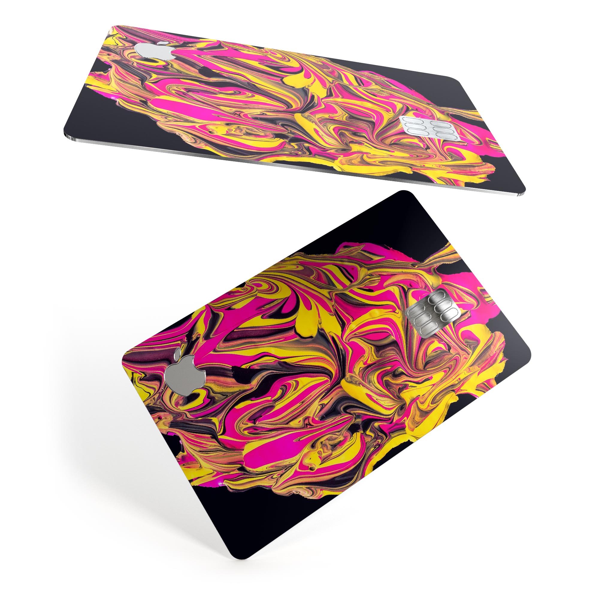 Liquid Abstract Paint V79 skin for Apple Card, showcasing premium vinyl material and stylish design.