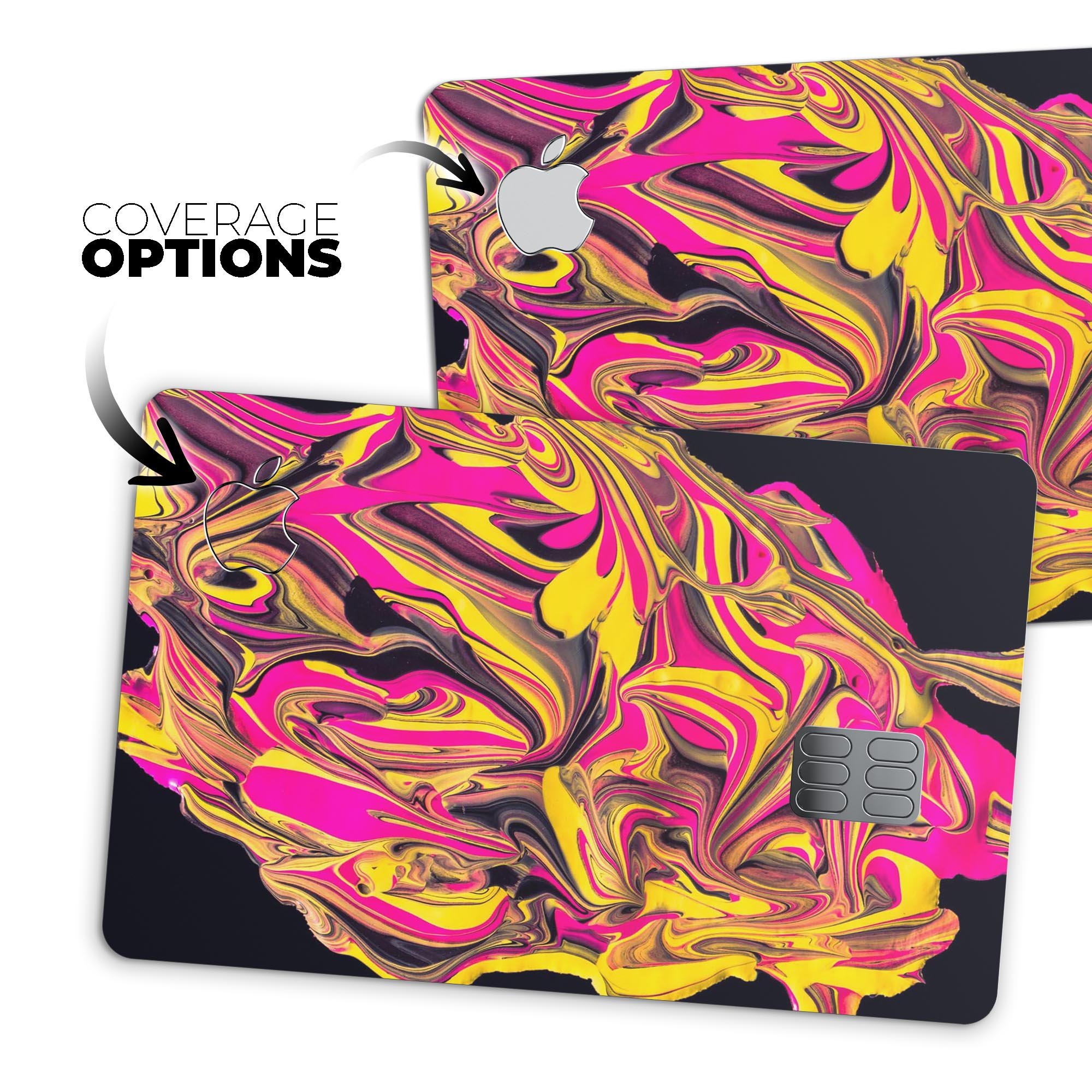 Liquid Abstract Paint V79 skin for Apple Card, showcasing premium vinyl material and stylish design.