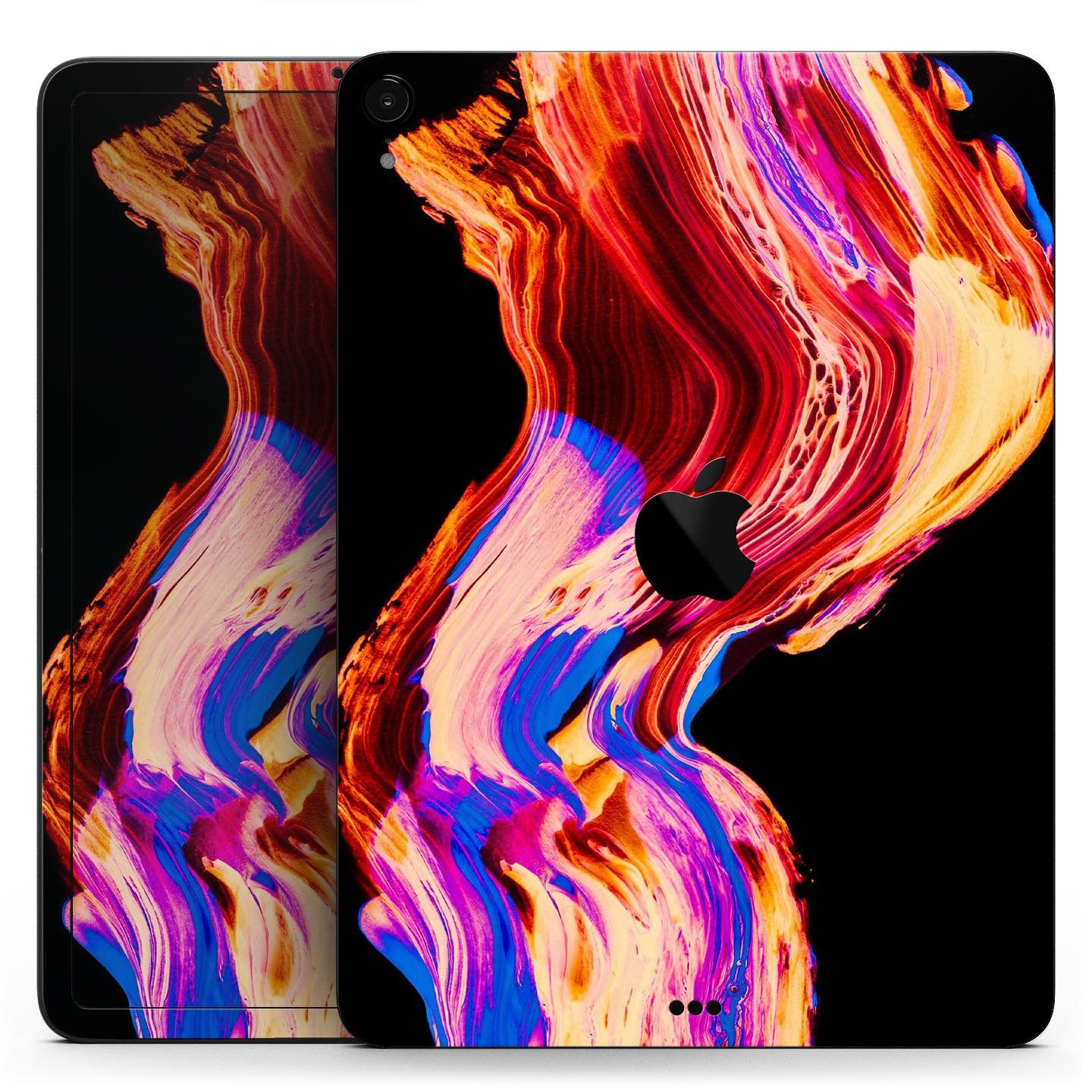 Liquid Abstract Paint V80 skin decal for Apple iPad, showcasing vibrant abstract design and premium 3M material.