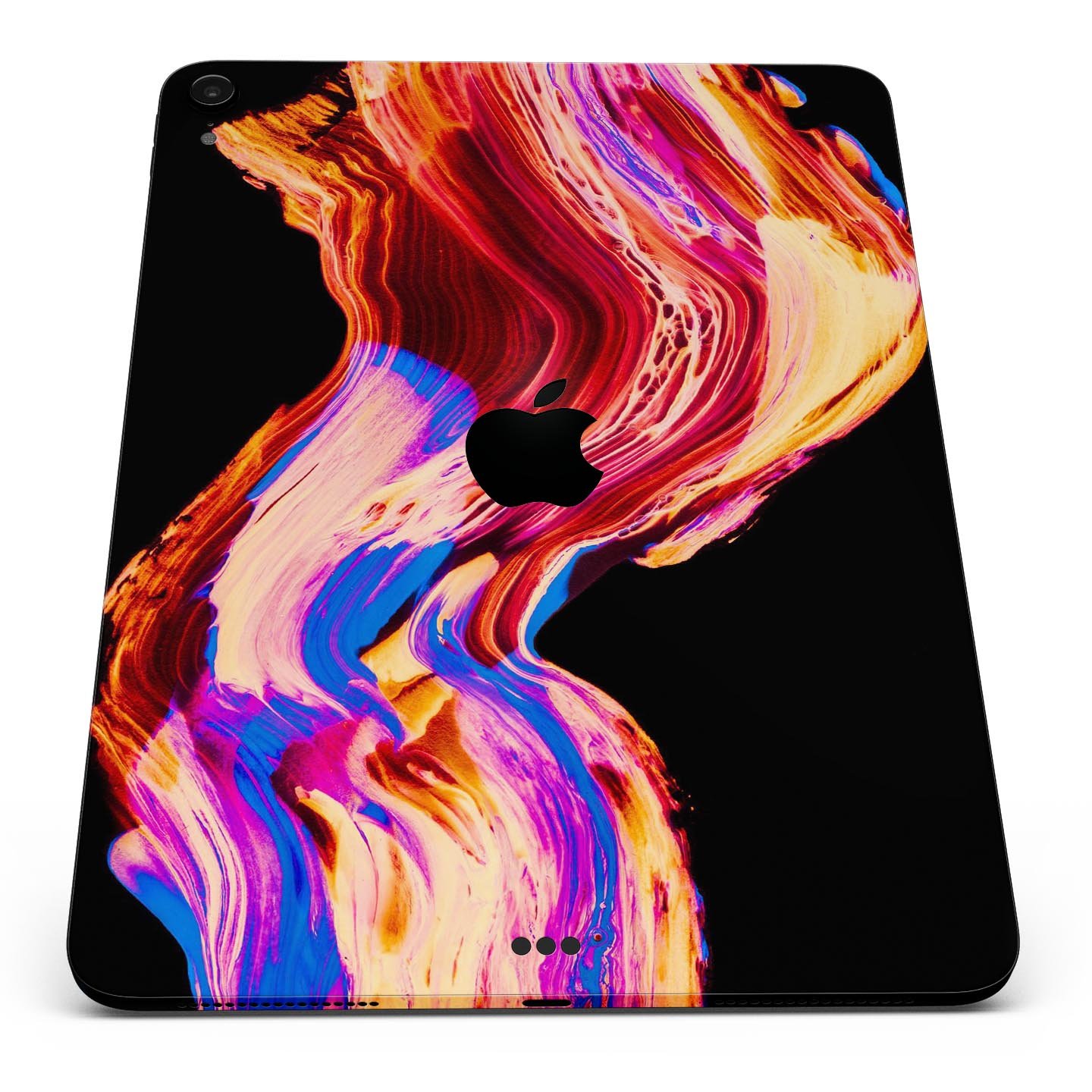 Liquid Abstract Paint V80 skin decal for Apple iPad, showcasing vibrant abstract design and premium 3M material.