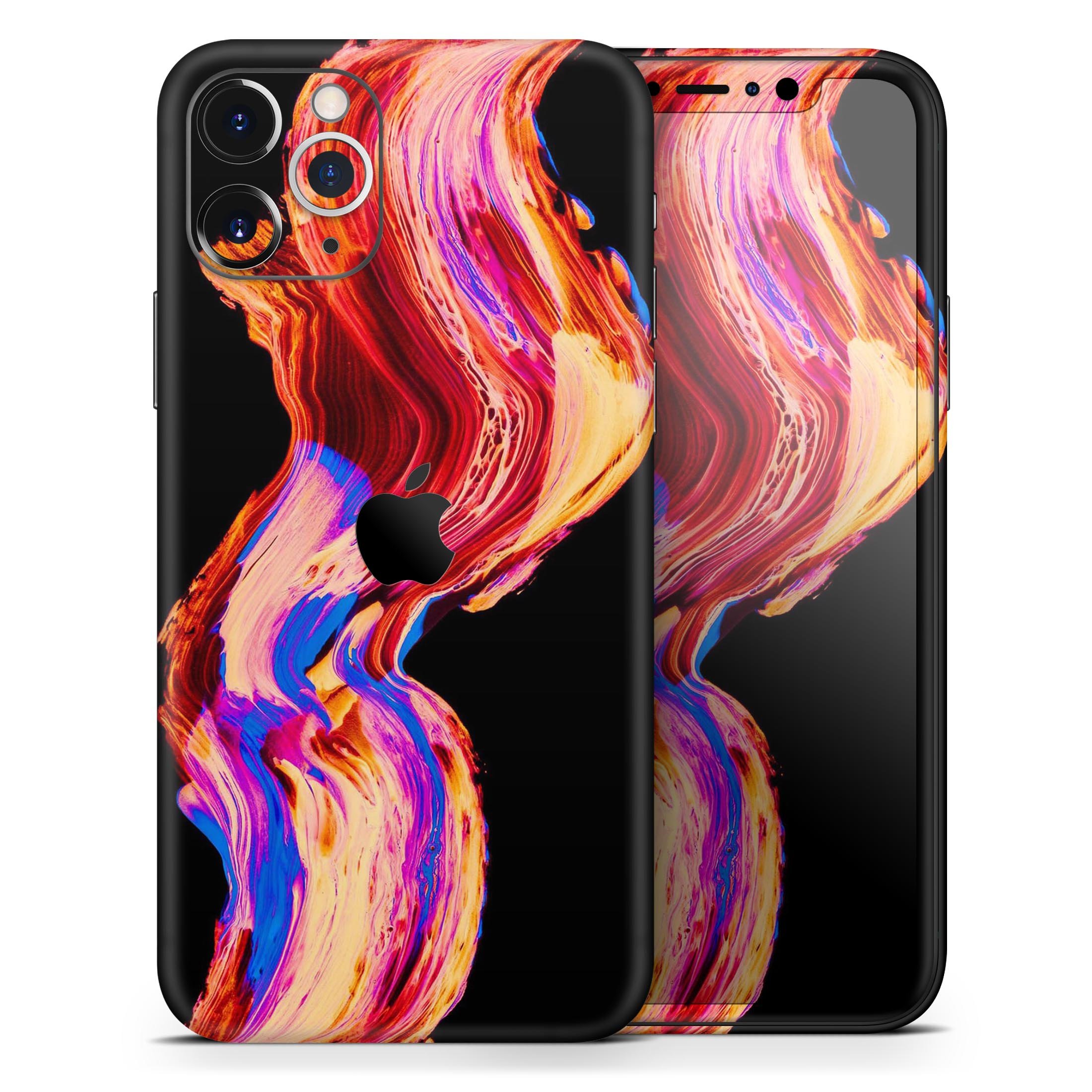 Liquid Abstract Paint V80 skin for Apple iPhone, showcasing vibrant colors and a sleek design.