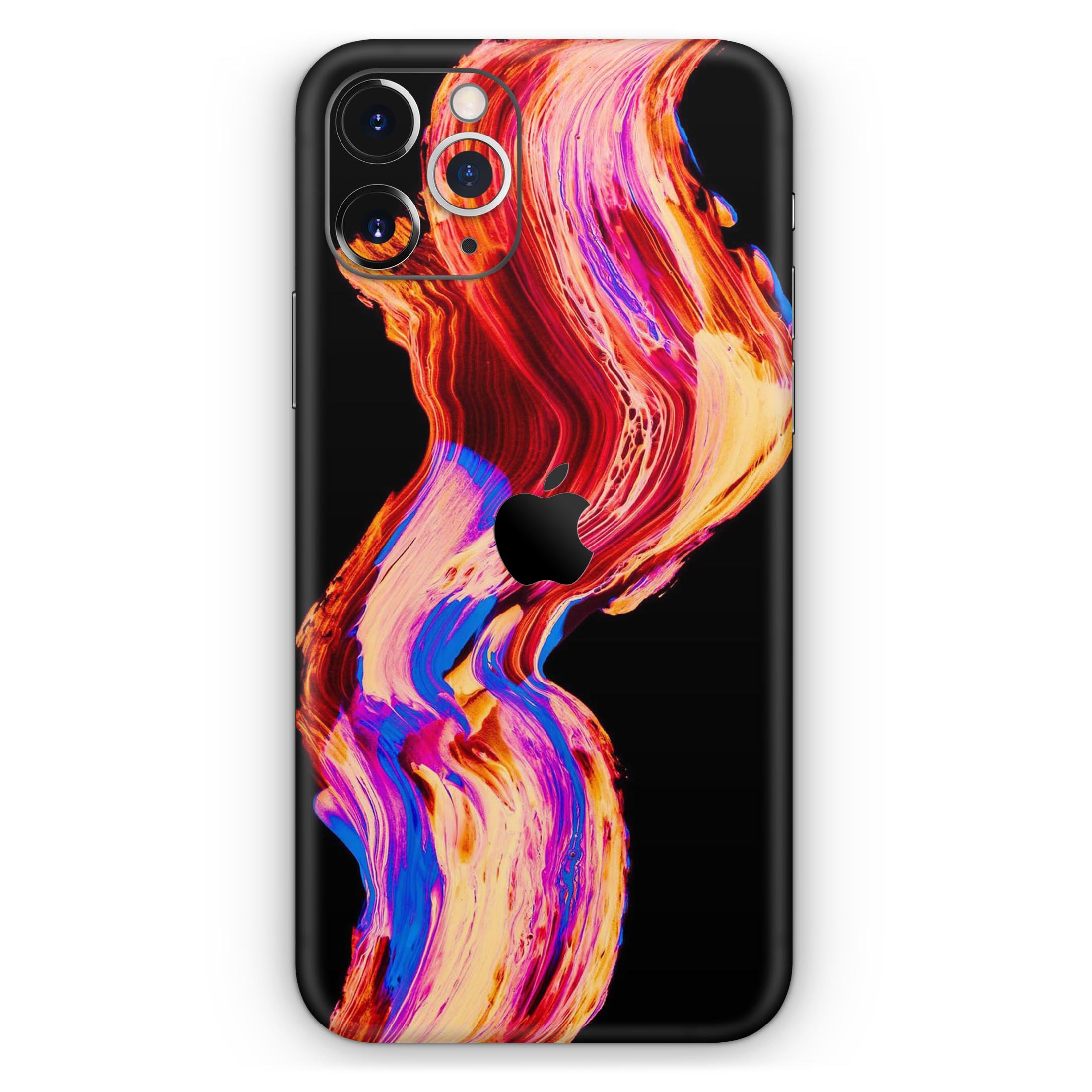 Liquid Abstract Paint V80 skin for Apple iPhone, showcasing vibrant colors and a sleek design.