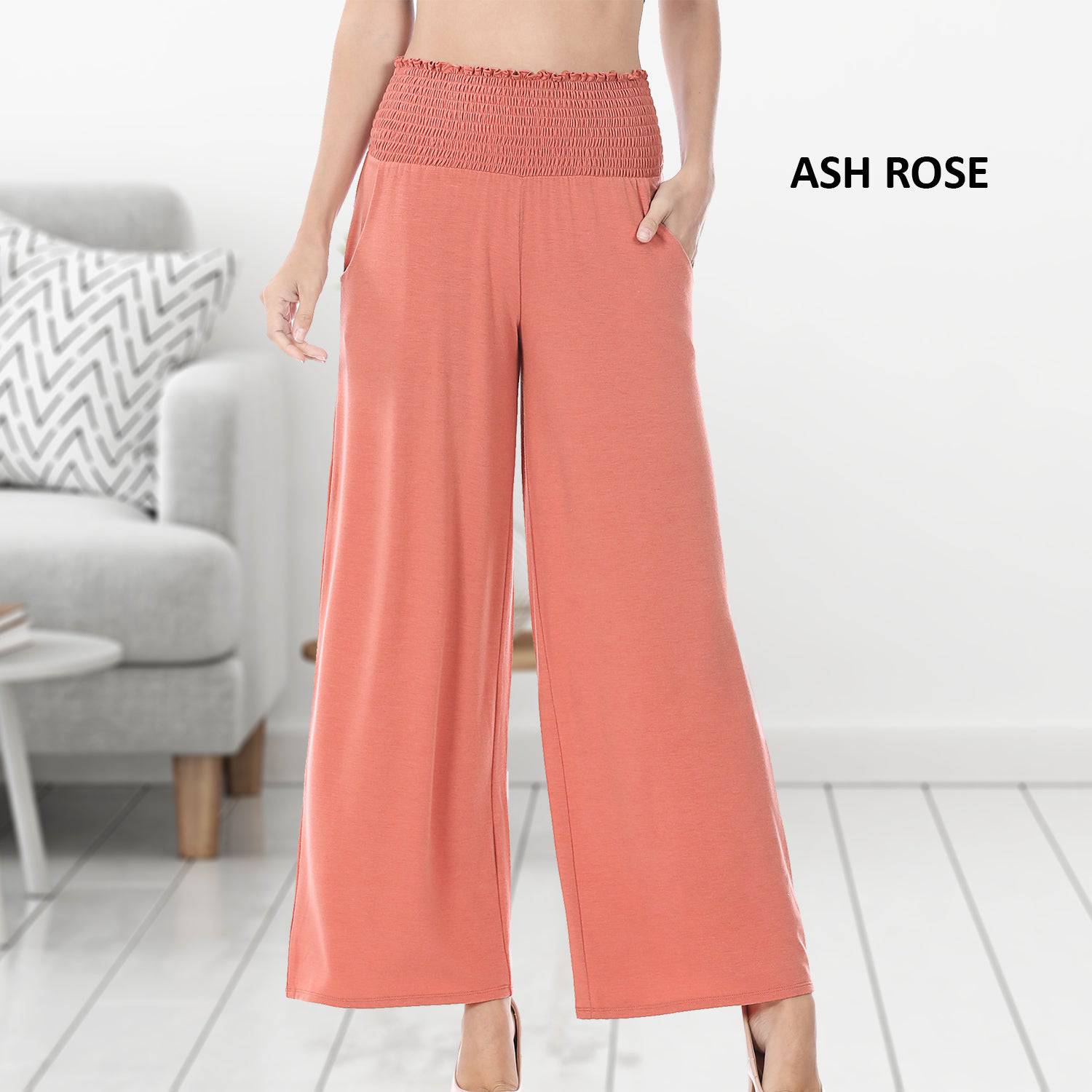 Comfortable Lounge Pant with Smocked Waist and Front Pockets, perfect for casual wear.