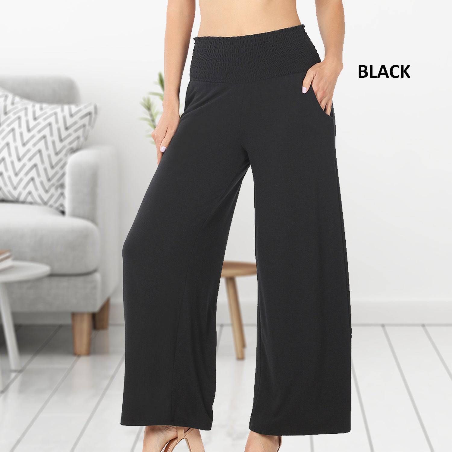 Comfortable Lounge Pant with Smocked Waist and Front Pockets, perfect for casual wear.