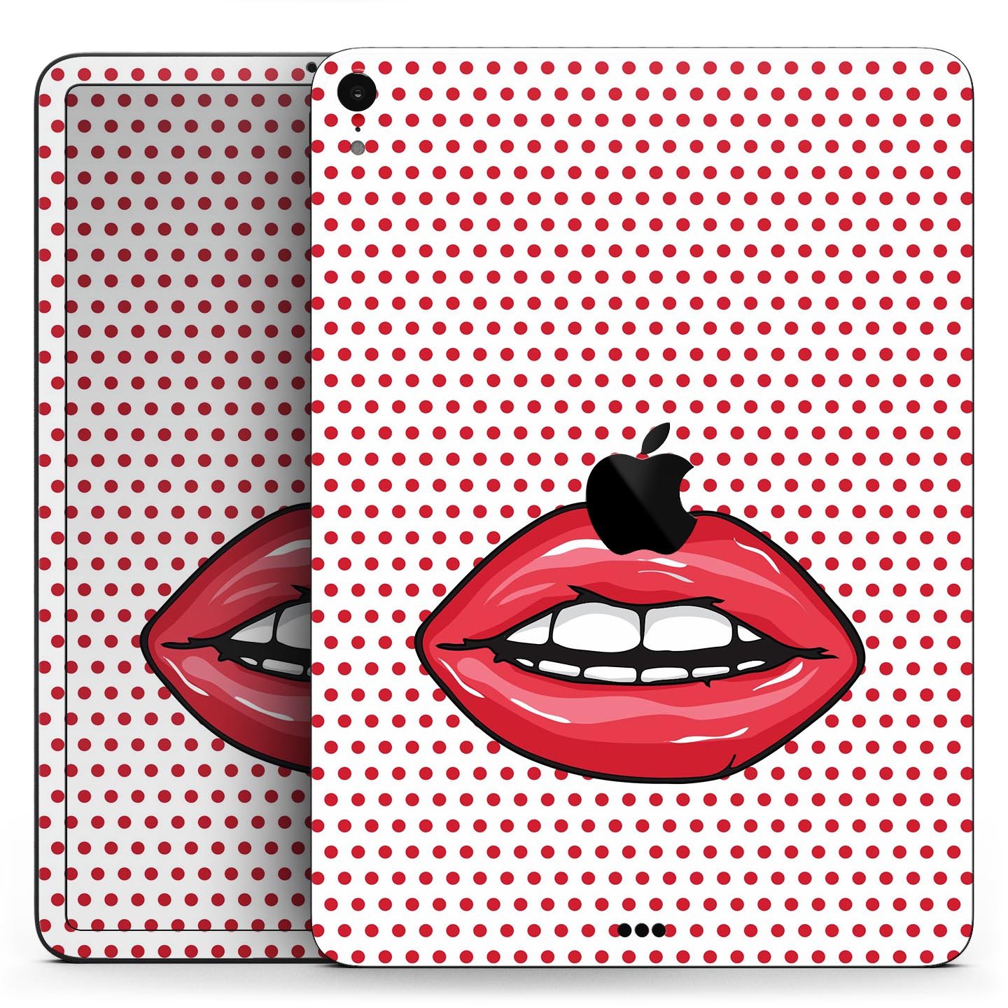 Lovely Lips Full Body Skin Decal for Apple iPad Pro, showcasing vibrant design and premium 3M material.