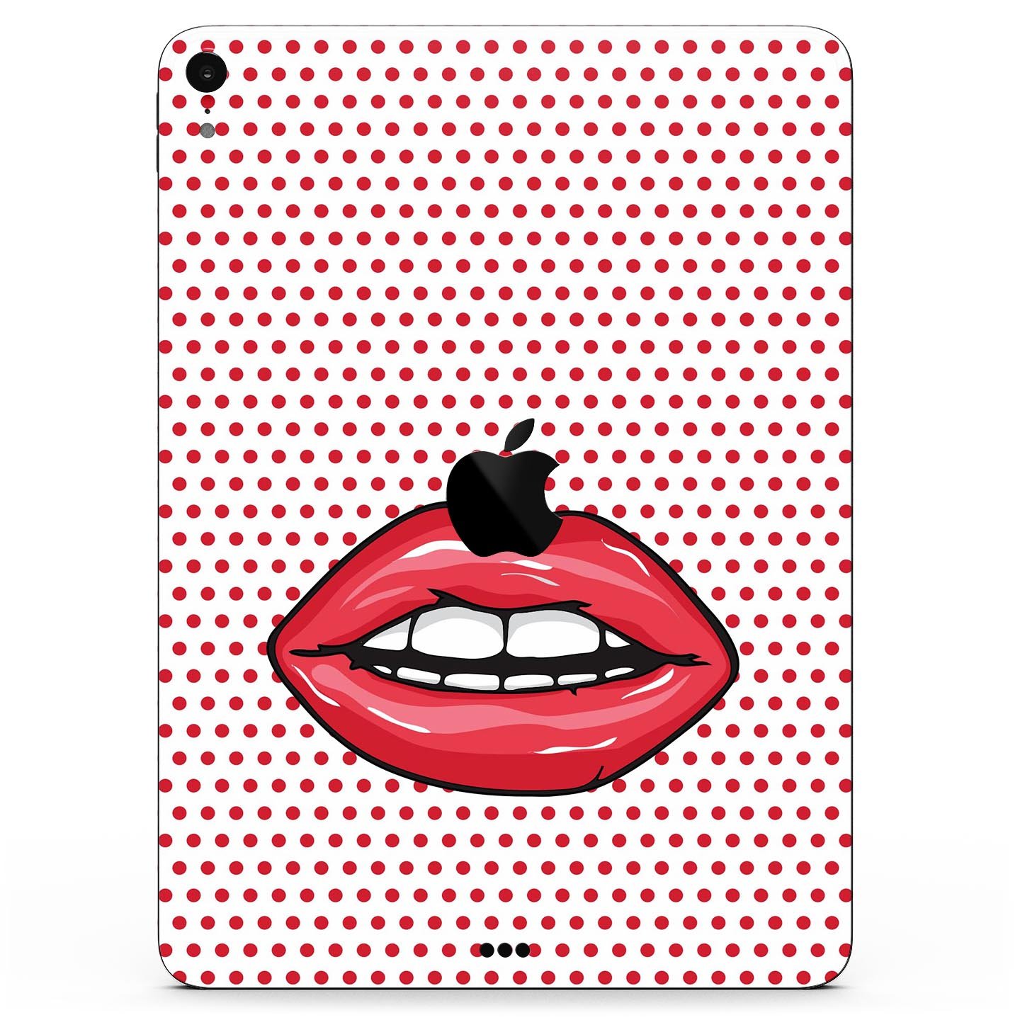 Lovely Lips Full Body Skin Decal for Apple iPad Pro, showcasing vibrant design and premium 3M material.