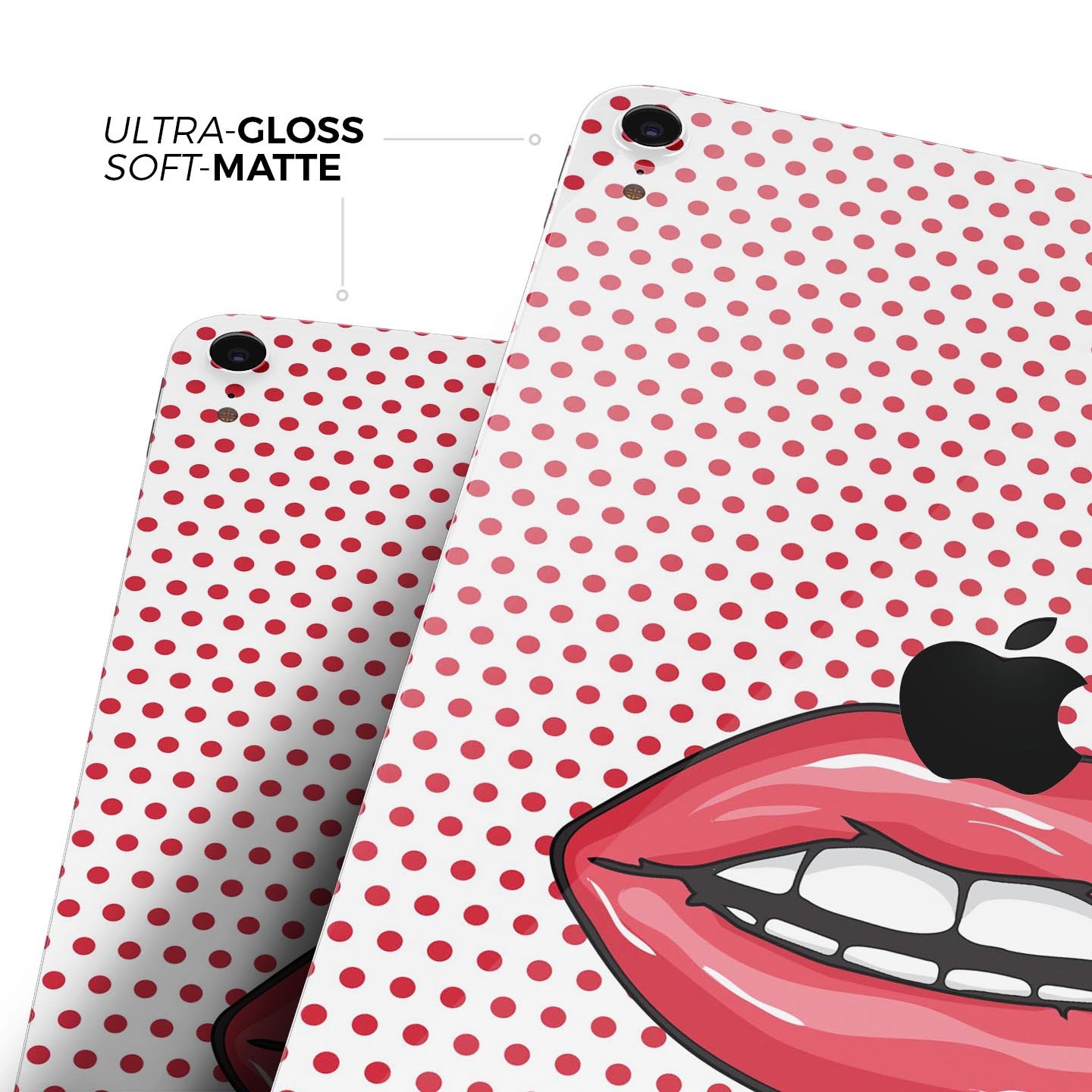 Lovely Lips Full Body Skin Decal for Apple iPad Pro, showcasing vibrant design and premium 3M material.