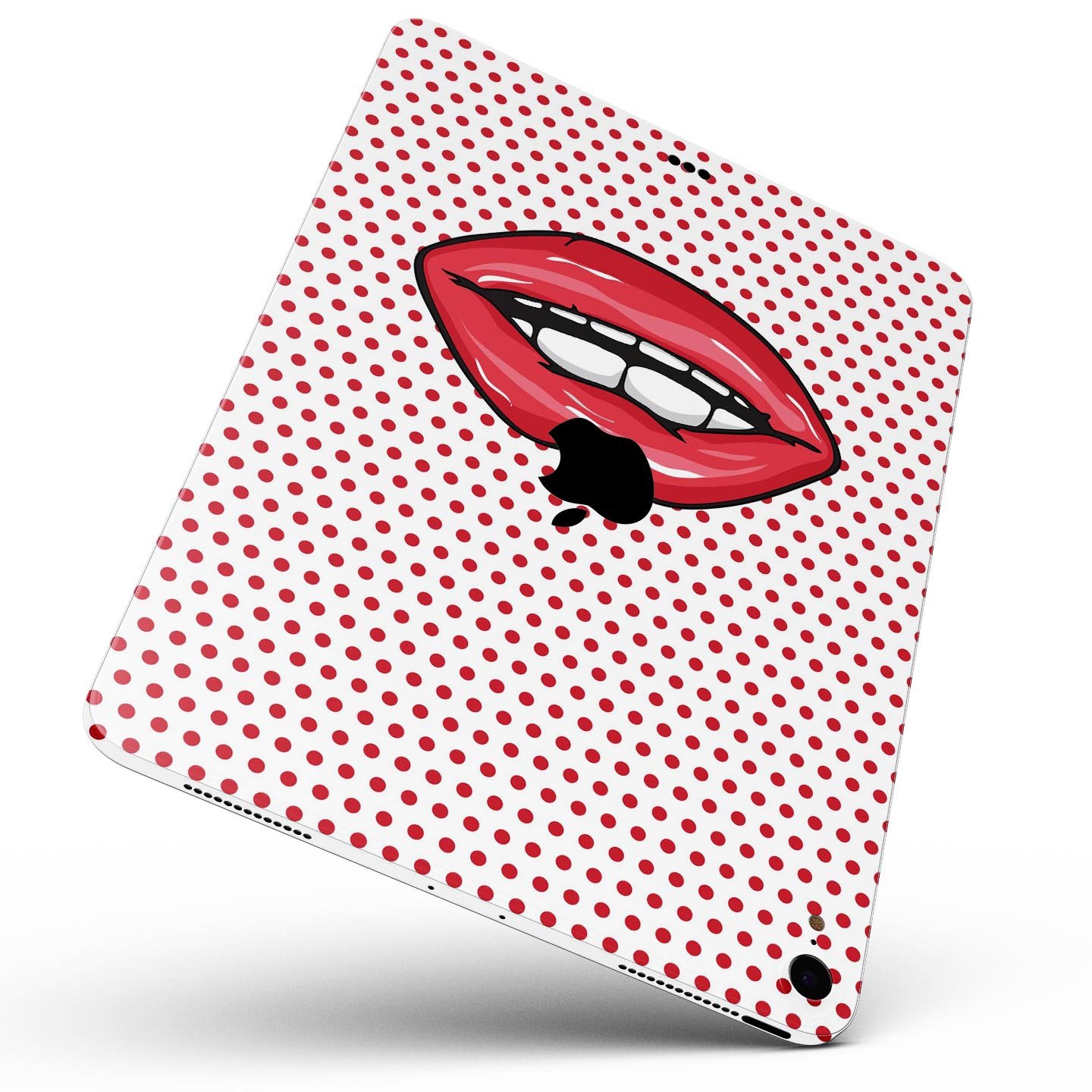 Lovely Lips Full Body Skin Decal for Apple iPad Pro, showcasing vibrant design and premium 3M material.