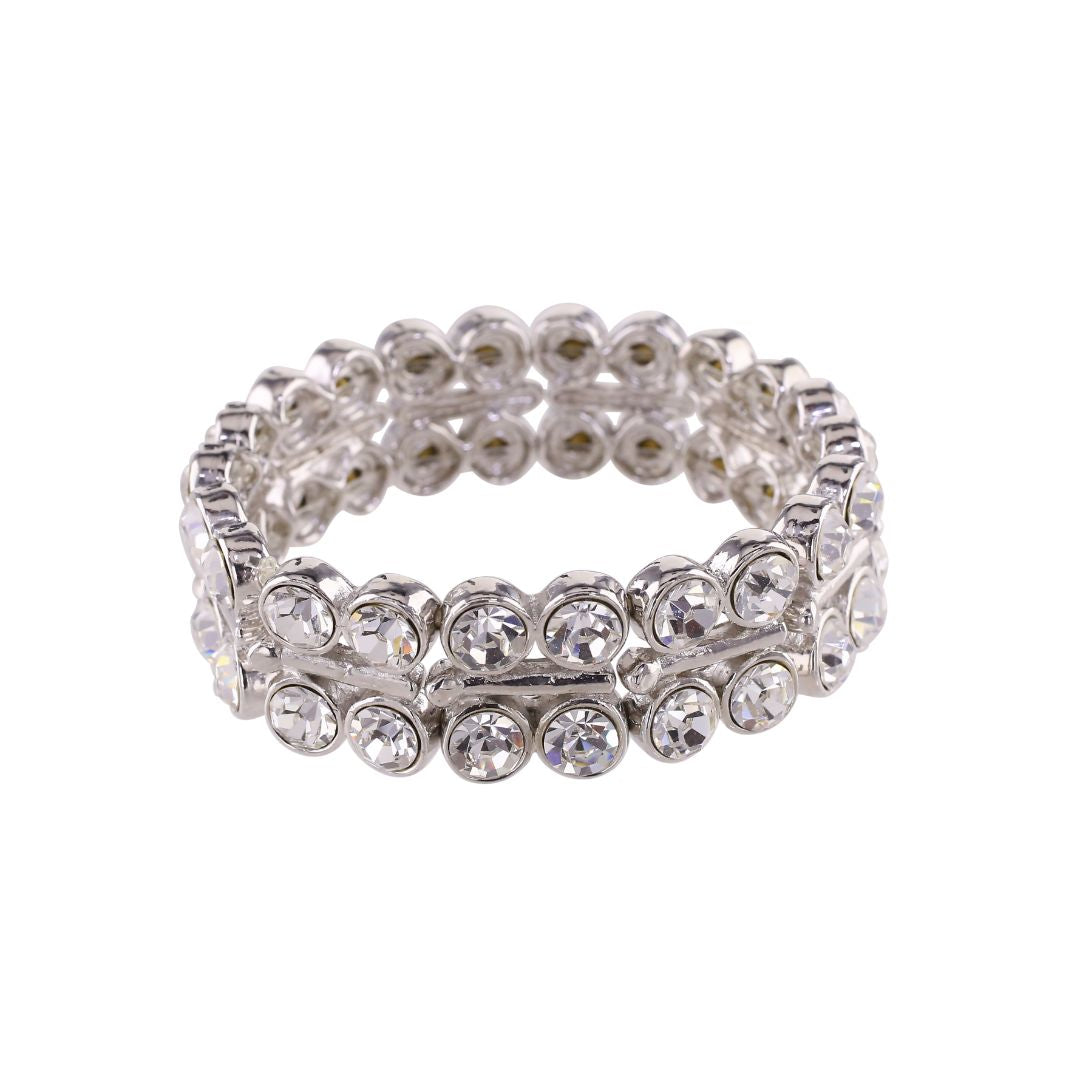 loveRocks Crystal Chunky Stretch Bracelet featuring sparkling crystals in a chunky design, perfect for glamorous occasions.