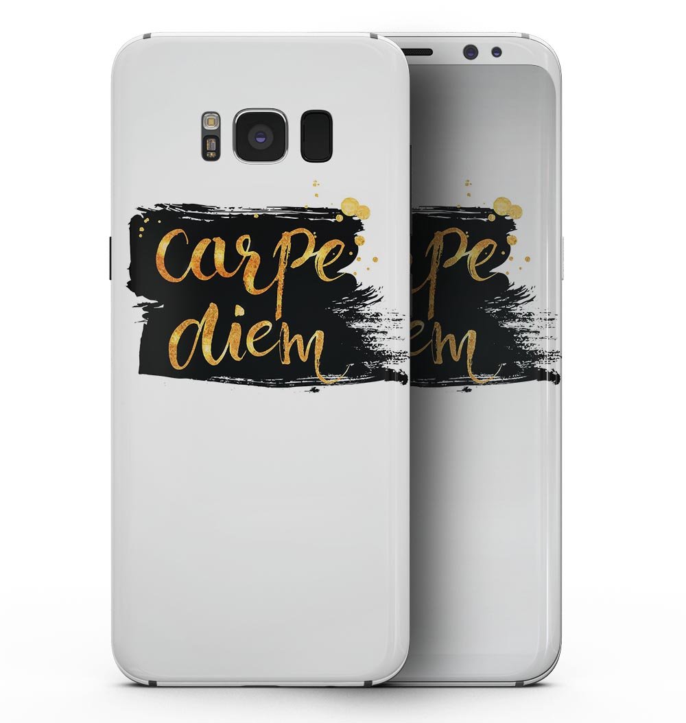 Lux Carpe Diem Full-Body Skin Kit for Samsung Galaxy S8, showcasing vibrant design and premium vinyl material.