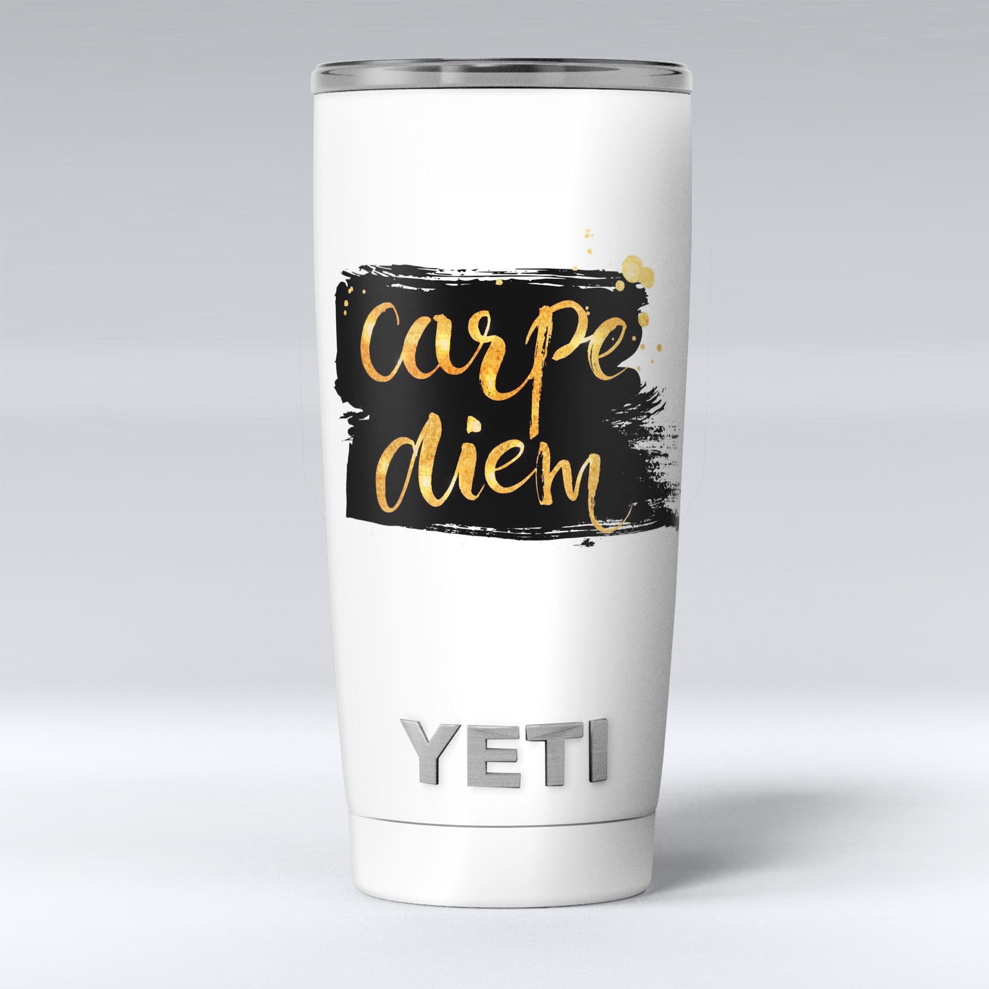 Lux Carpe Diem Skin Decal Vinyl Wrap Kit for Yeti Cooler, showcasing vibrant design and premium vinyl material.