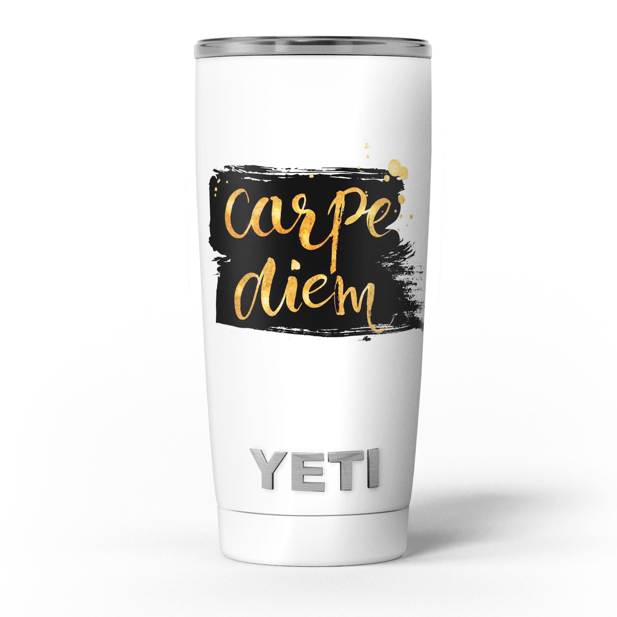 Lux Carpe Diem Skin Decal Vinyl Wrap Kit for Yeti Cooler, showcasing vibrant design and premium vinyl material.