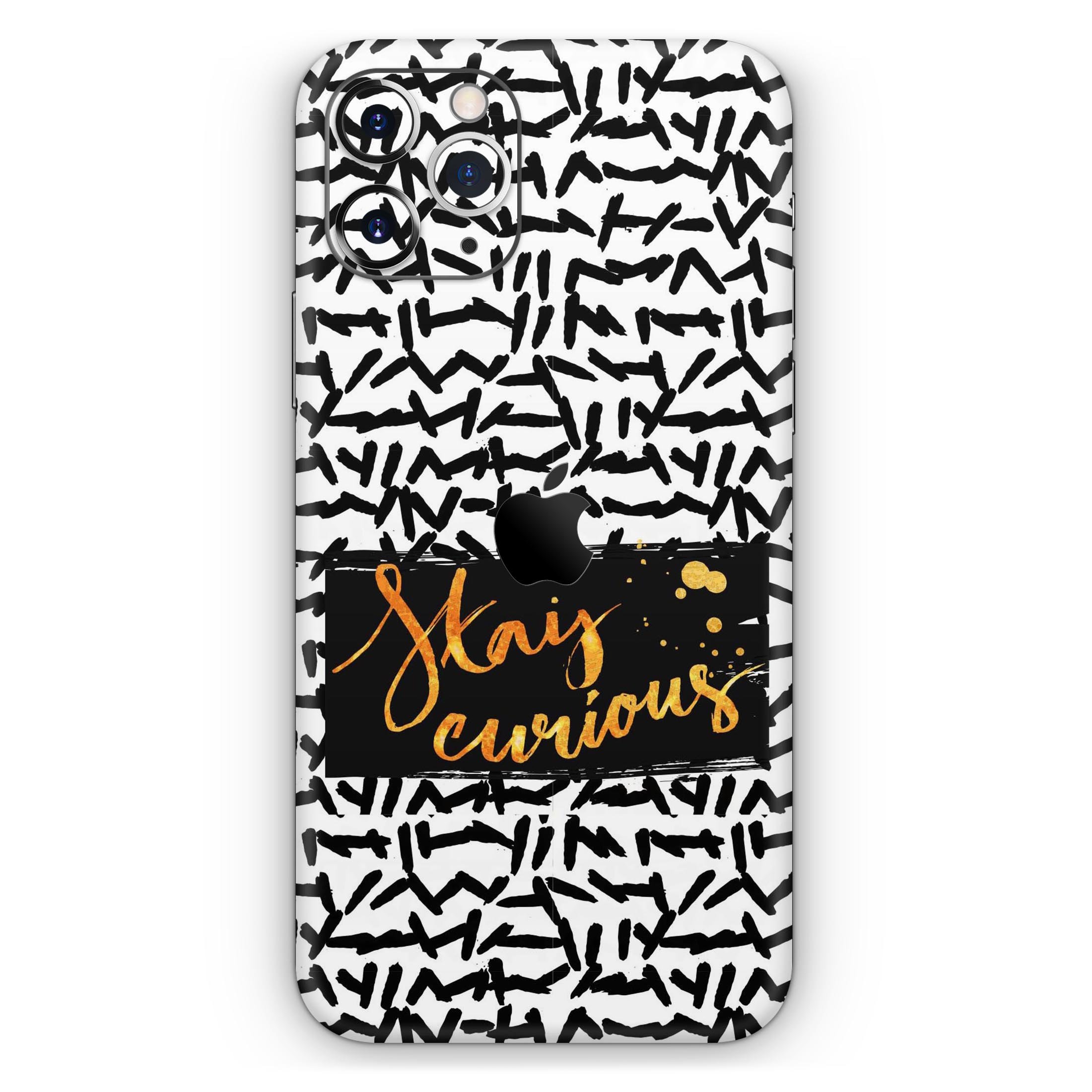 Lux Stay Curious Skin-Kit for Apple iPhone 14 and 13, showcasing vibrant design and premium vinyl material.