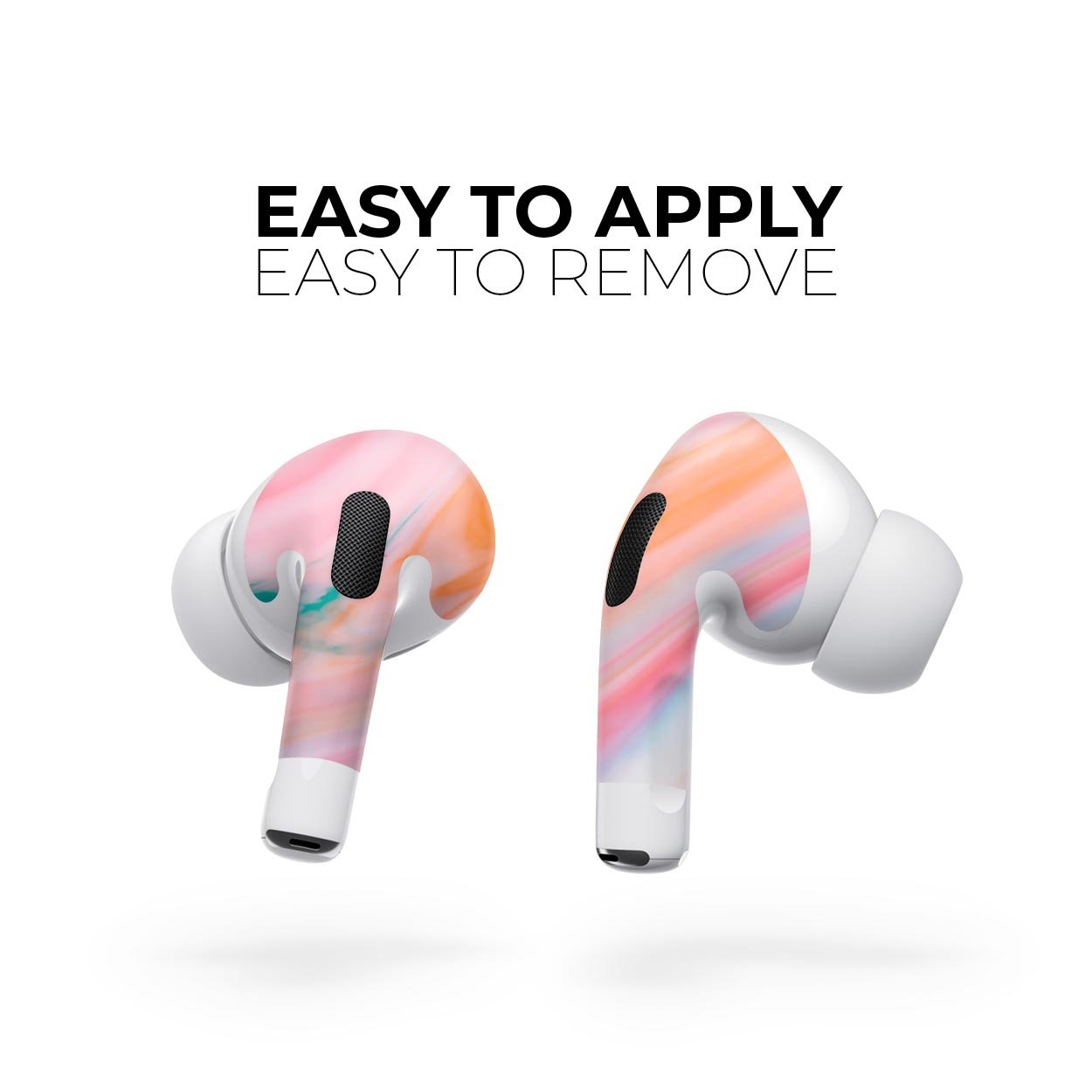 Magical Coral Marble V5 skin decal wrap kit for Apple AirPods Pro, showcasing vibrant colors and a unique marble design.