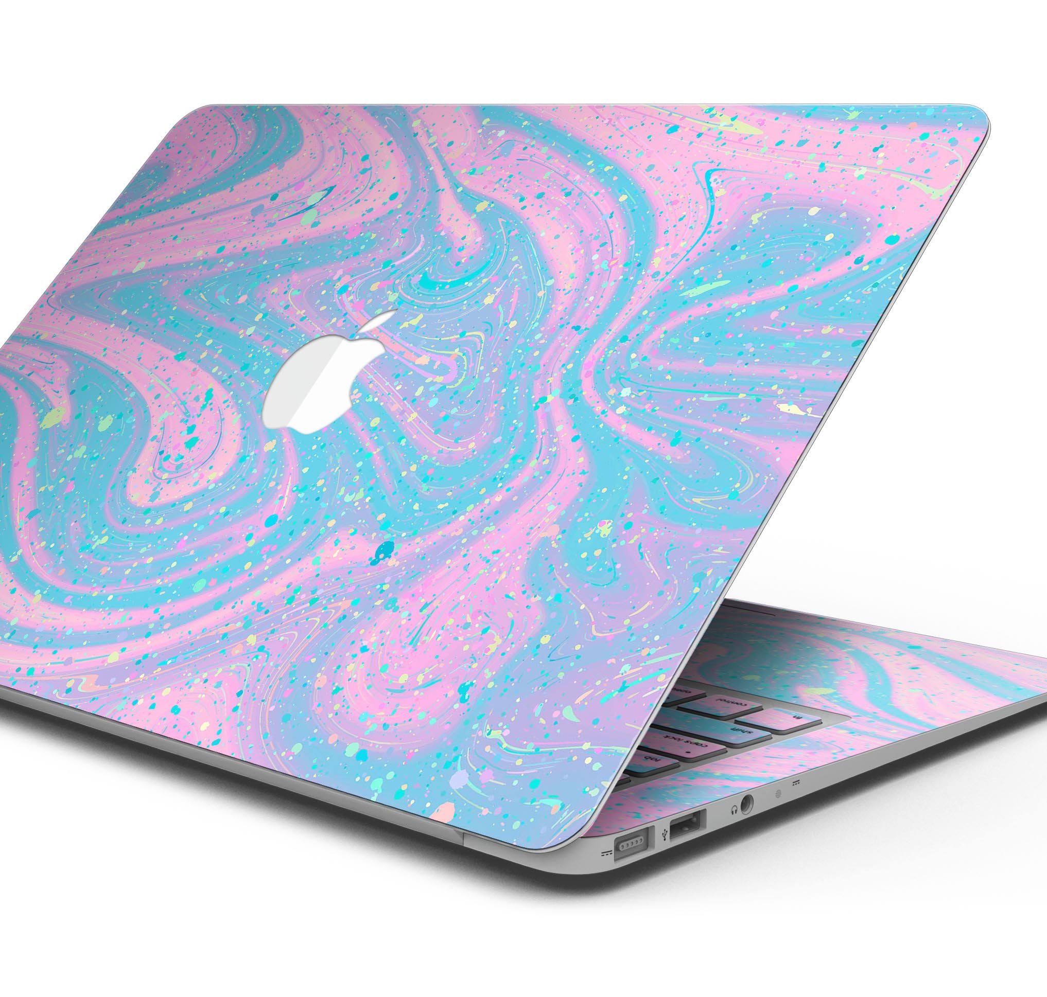 Magical Marble Skin Decal Wrap Kit for Apple MacBook, showcasing vibrant design and premium vinyl material.