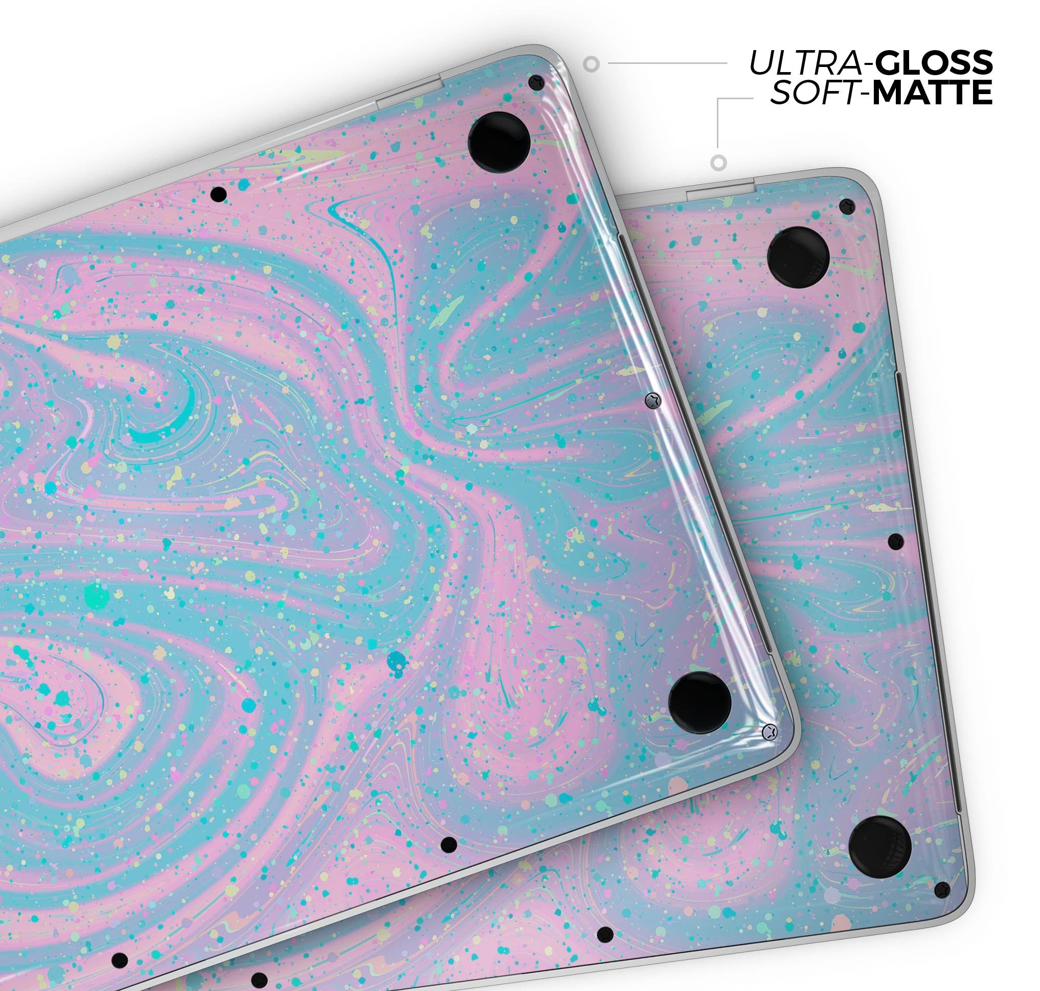 Magical Marble Skin Decal Wrap Kit for Apple MacBook, showcasing vibrant design and premium vinyl material.