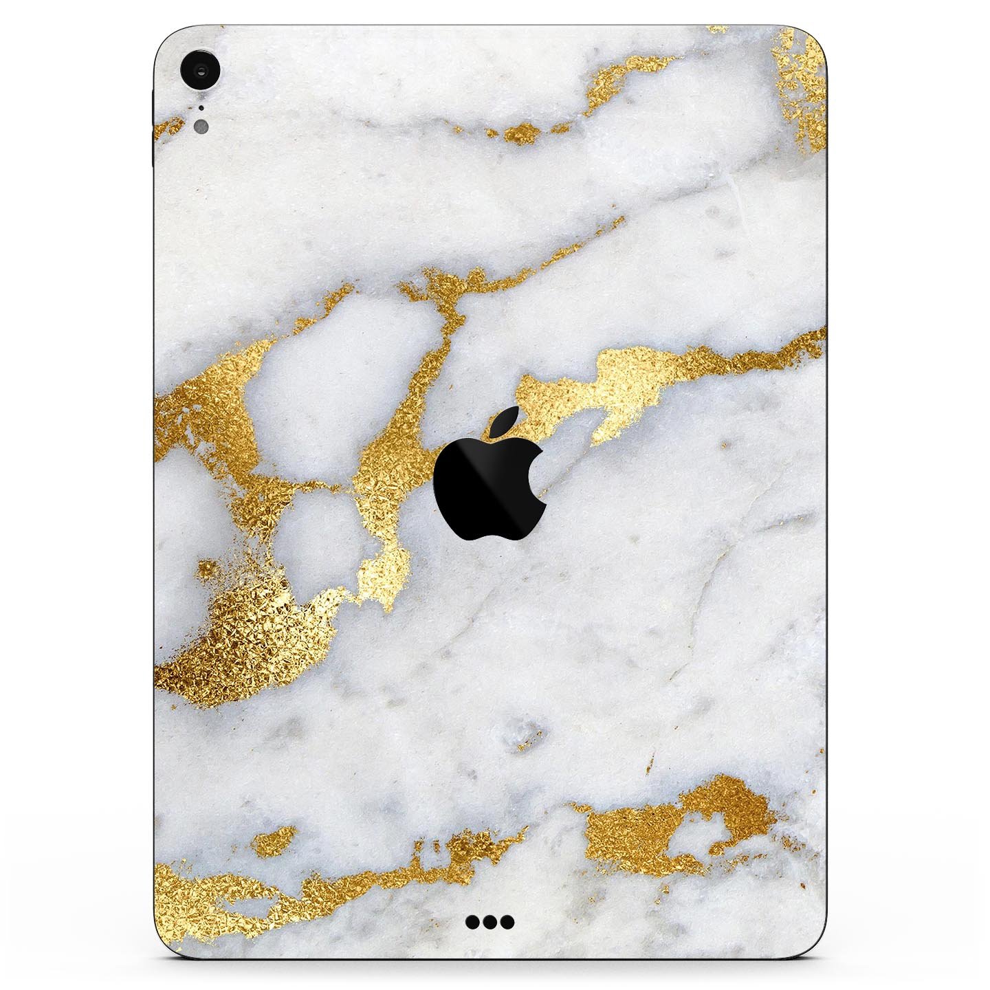 Marble and digital gold foil skin decal for Apple devices, showcasing a stylish design with premium 3M materials.