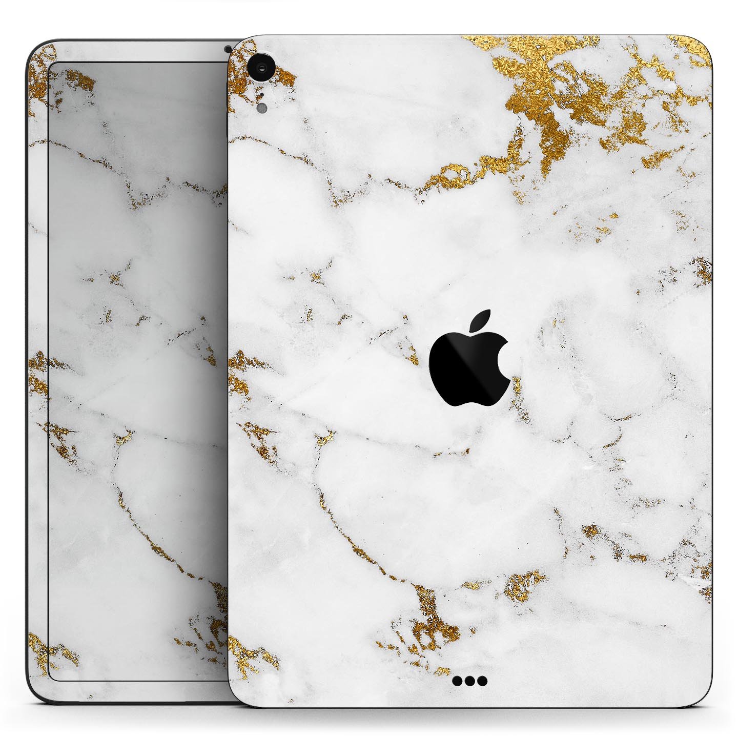 Marble and Digital Gold Foil V6 skin decal for Apple devices, showcasing a stylish design with premium 3M materials for protection.