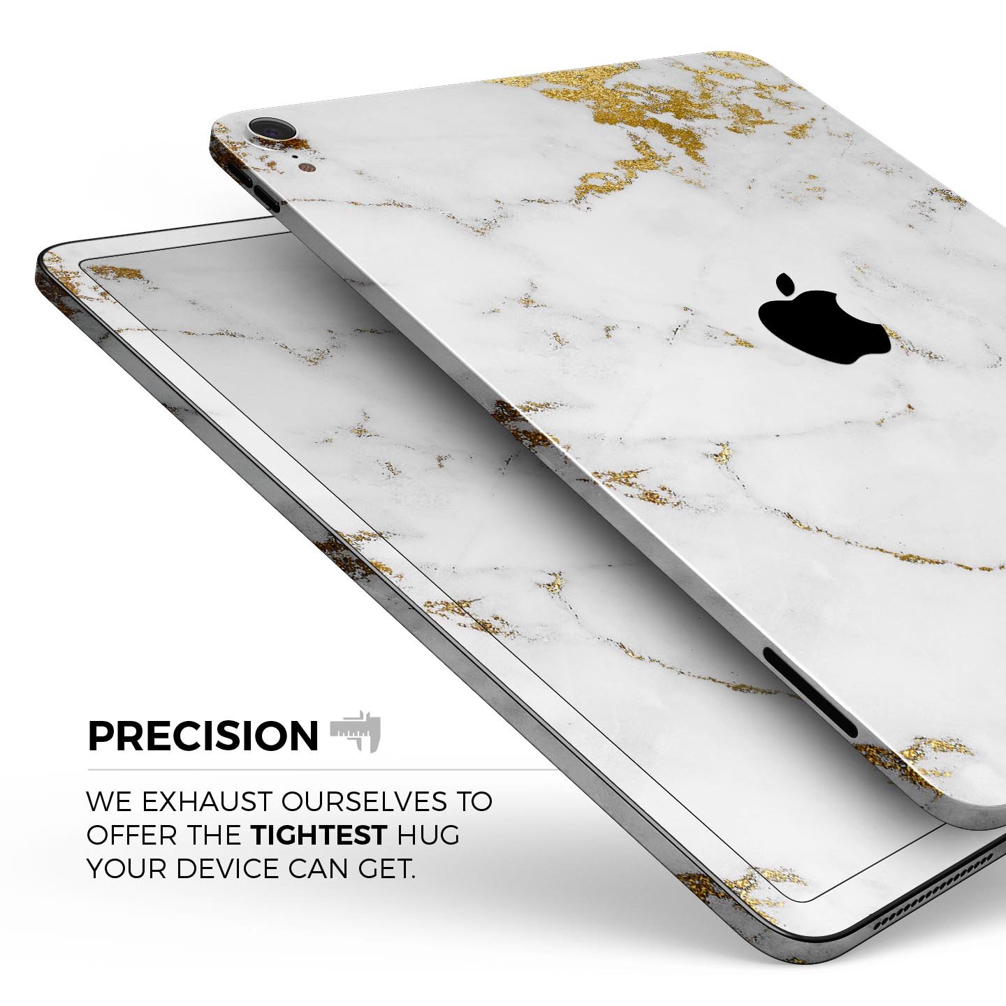 Marble and Digital Gold Foil V6 skin decal for Apple devices, showcasing a stylish design with premium 3M materials for protection.