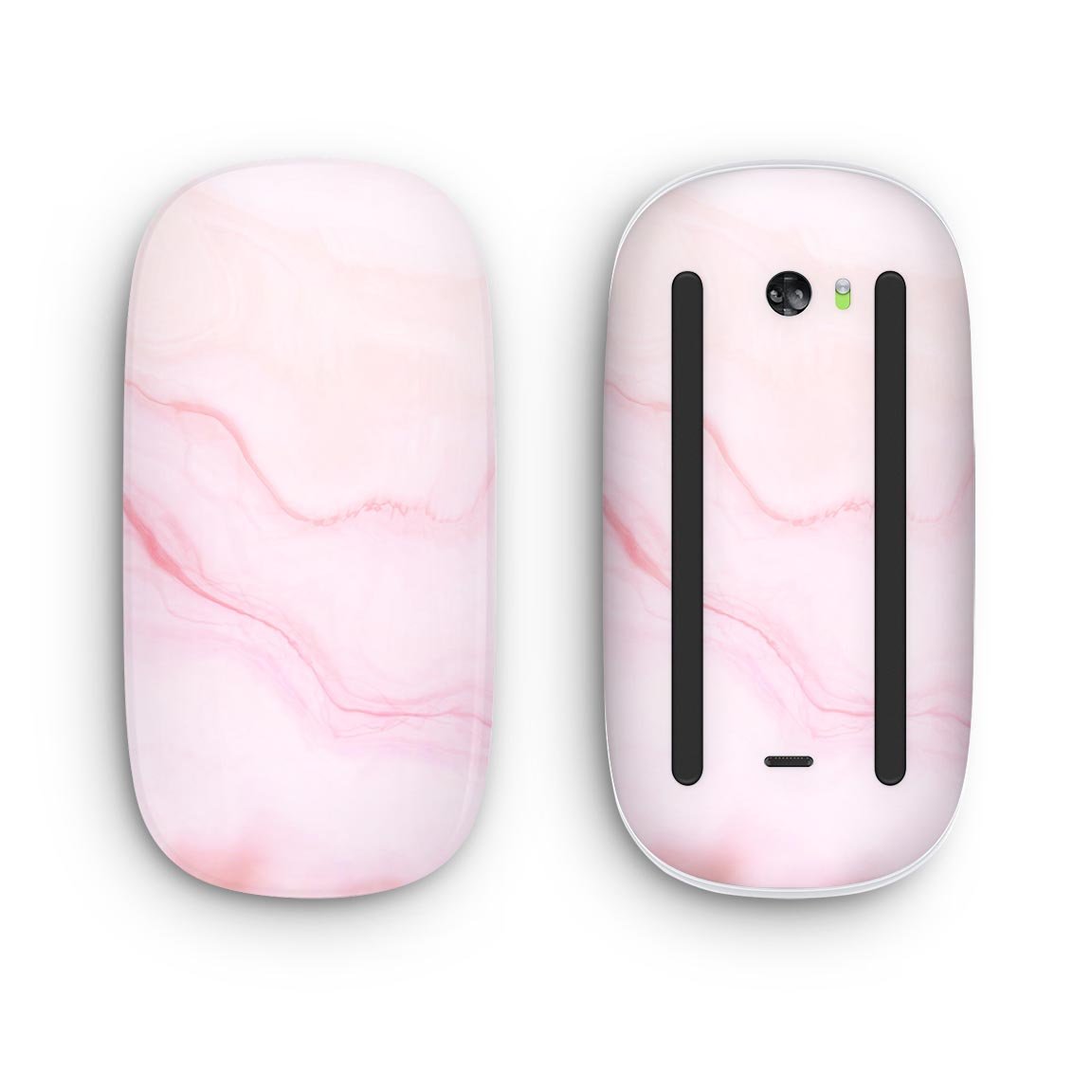 Marble Surface V1 Pink skin decal wrap kit for Apple Magic Mouse, showcasing a stylish marble design with a soft-touch matte finish.