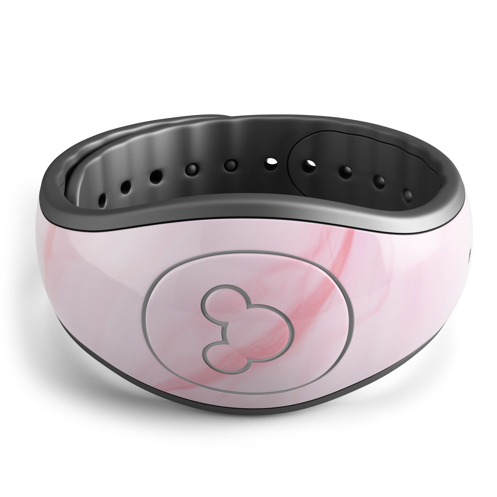 Marble Surface V1 Pink skin decal wrap kit for Disney Magic Band, showcasing a stylish marble design with a soft matte finish.