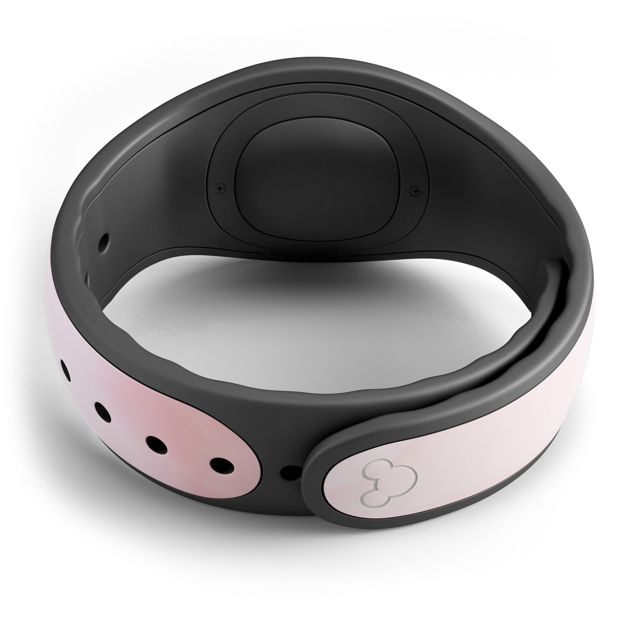 Marble Surface V1 Pink skin decal wrap kit for Disney Magic Band, showcasing a stylish marble design with a soft matte finish.