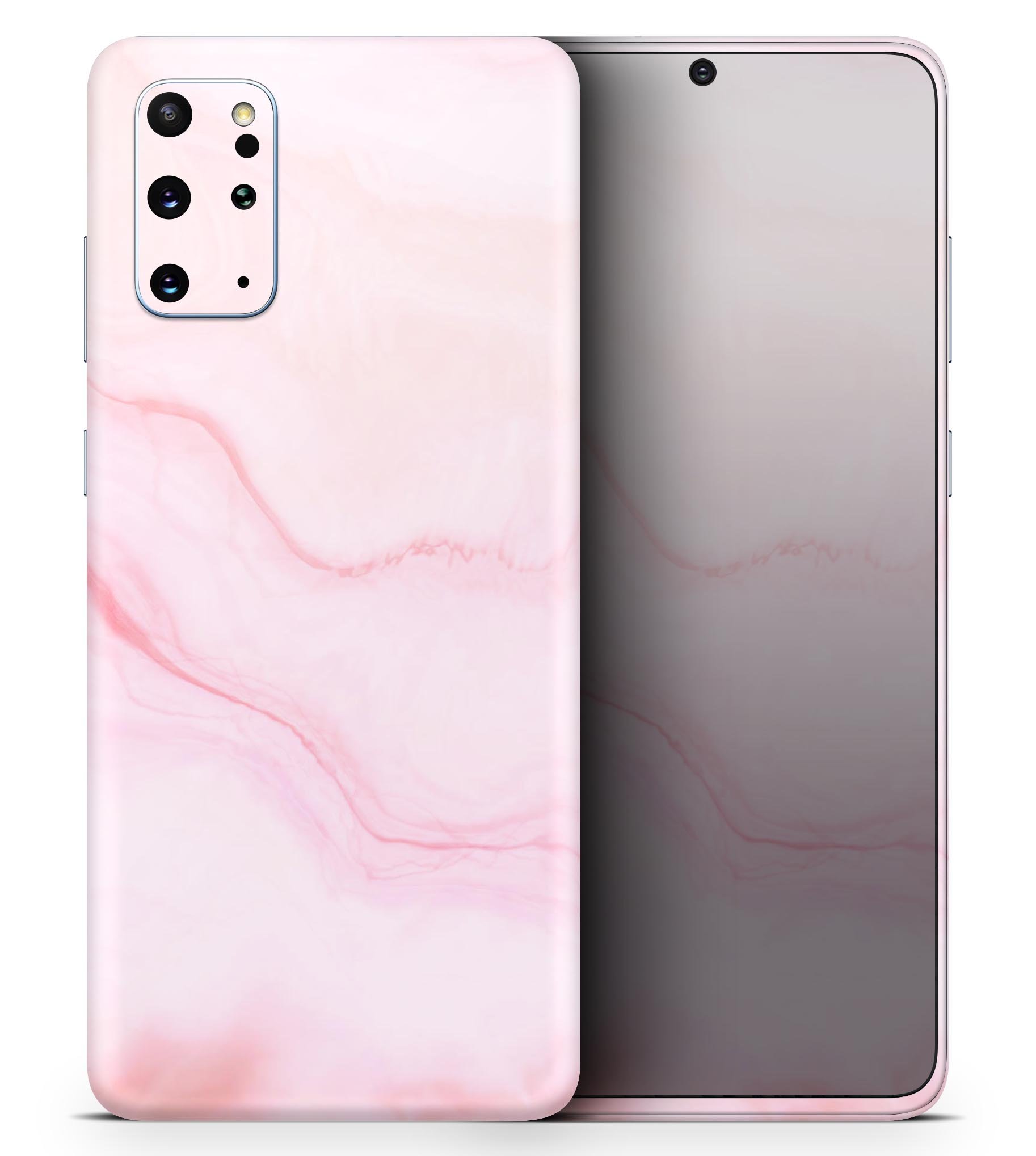 Marble Surface V1 Pink skin decal wrap kit for Samsung Galaxy, showcasing a stylish marble design with a soft-touch matte finish.